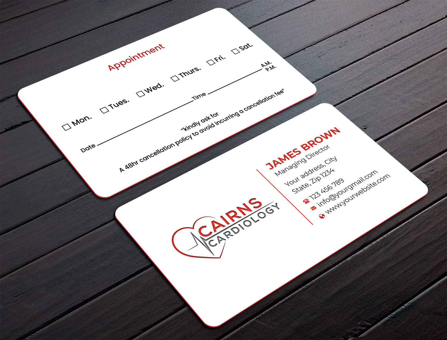 Diseño de Tarjeta de Presentación por Expert Bappy para Cairns Cardiology | Diseño #34592345