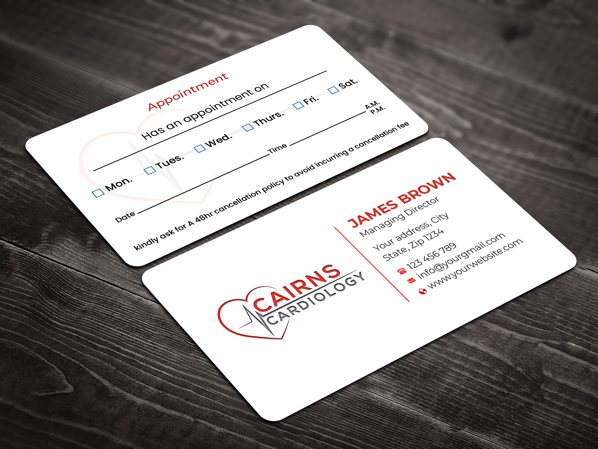 Diseño de Tarjeta de Presentación por Expert Bappy para Cairns Cardiology | Diseño #34592409