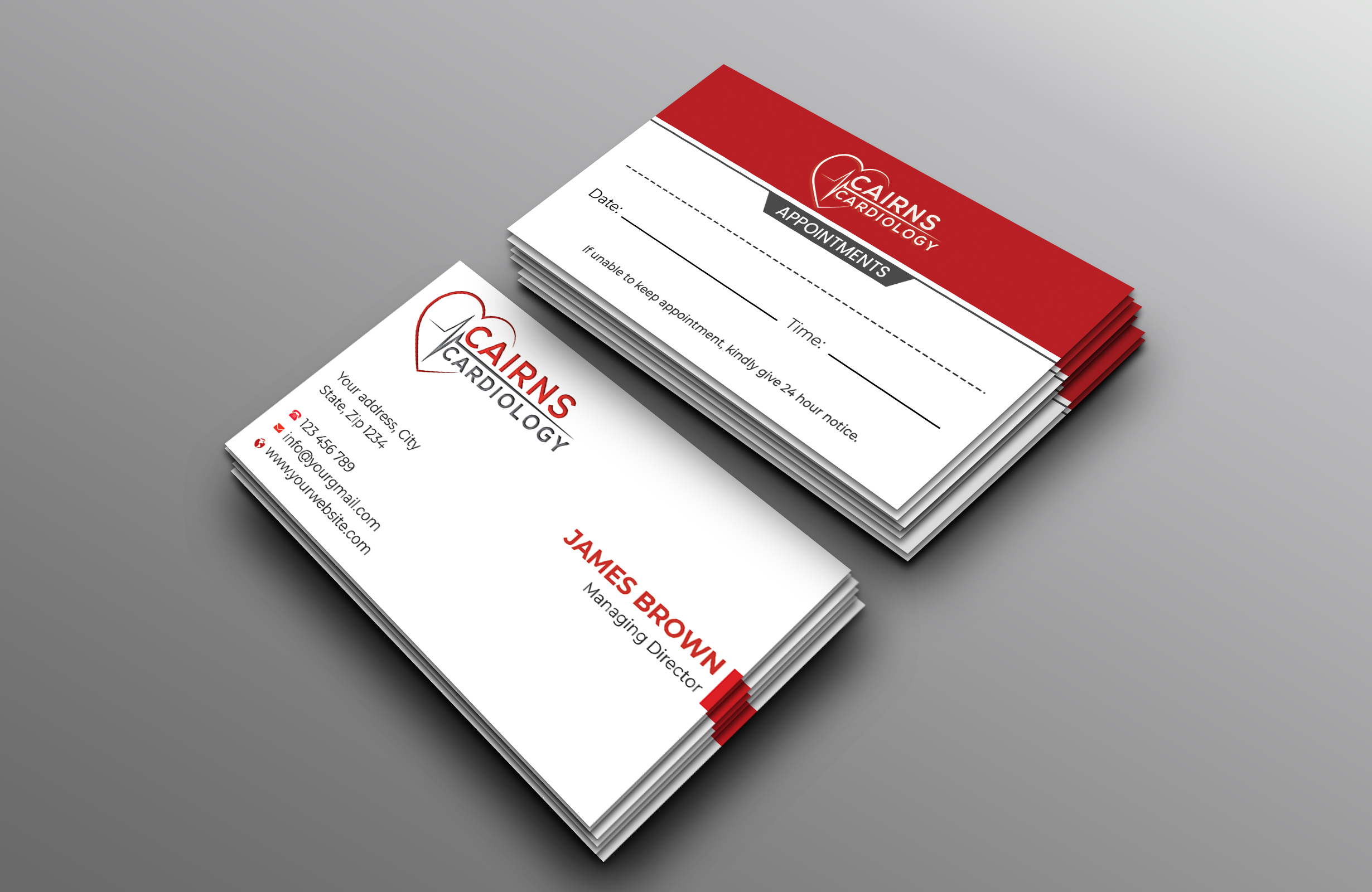 Diseño de Tarjeta de Presentación por Expert Bappy para Cairns Cardiology | Diseño #34592529