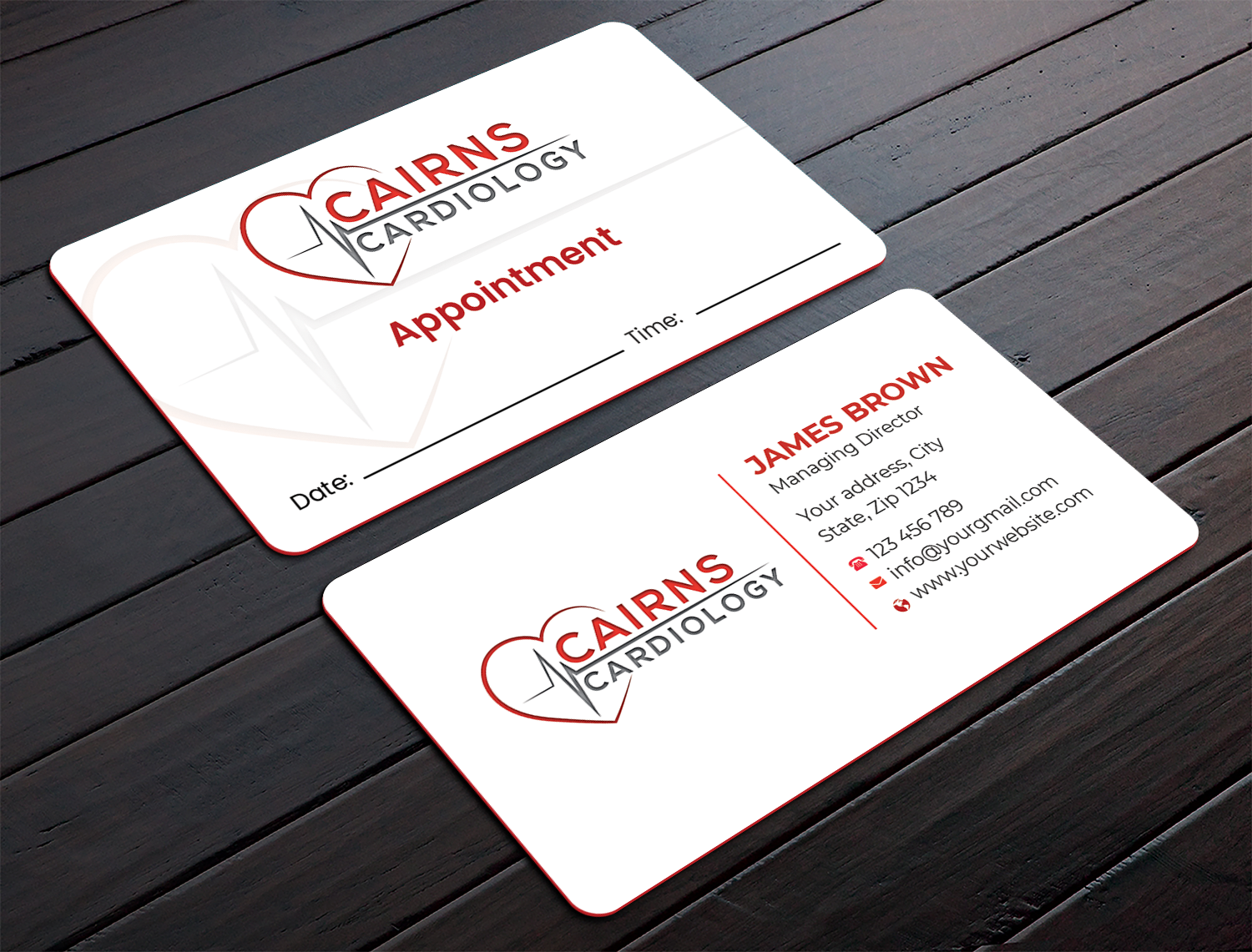 Diseño de Tarjeta de Presentación por Expert Bappy para Cairns Cardiology | Diseño #34592582