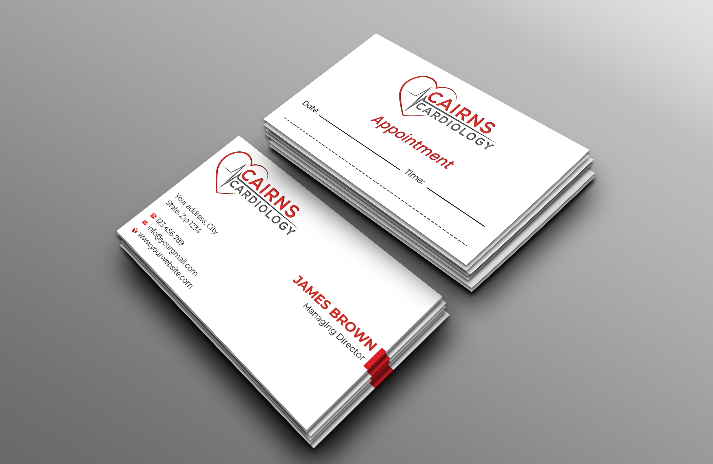 Diseño de Tarjeta de Presentación por Expert Bappy para Cairns Cardiology | Diseño #34592613