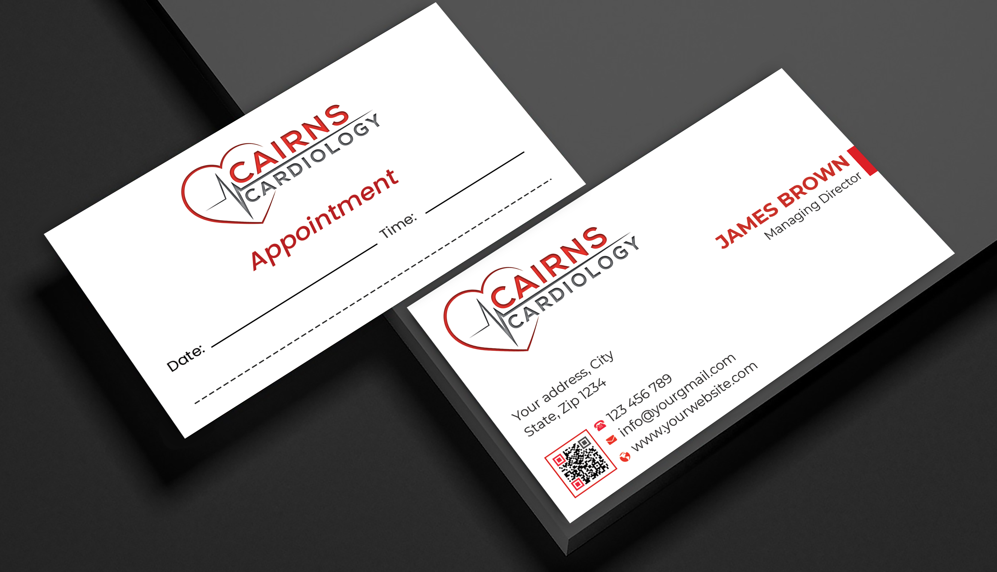 Diseño de Tarjeta de Presentación por Expert Bappy para Cairns Cardiology | Diseño #34600089