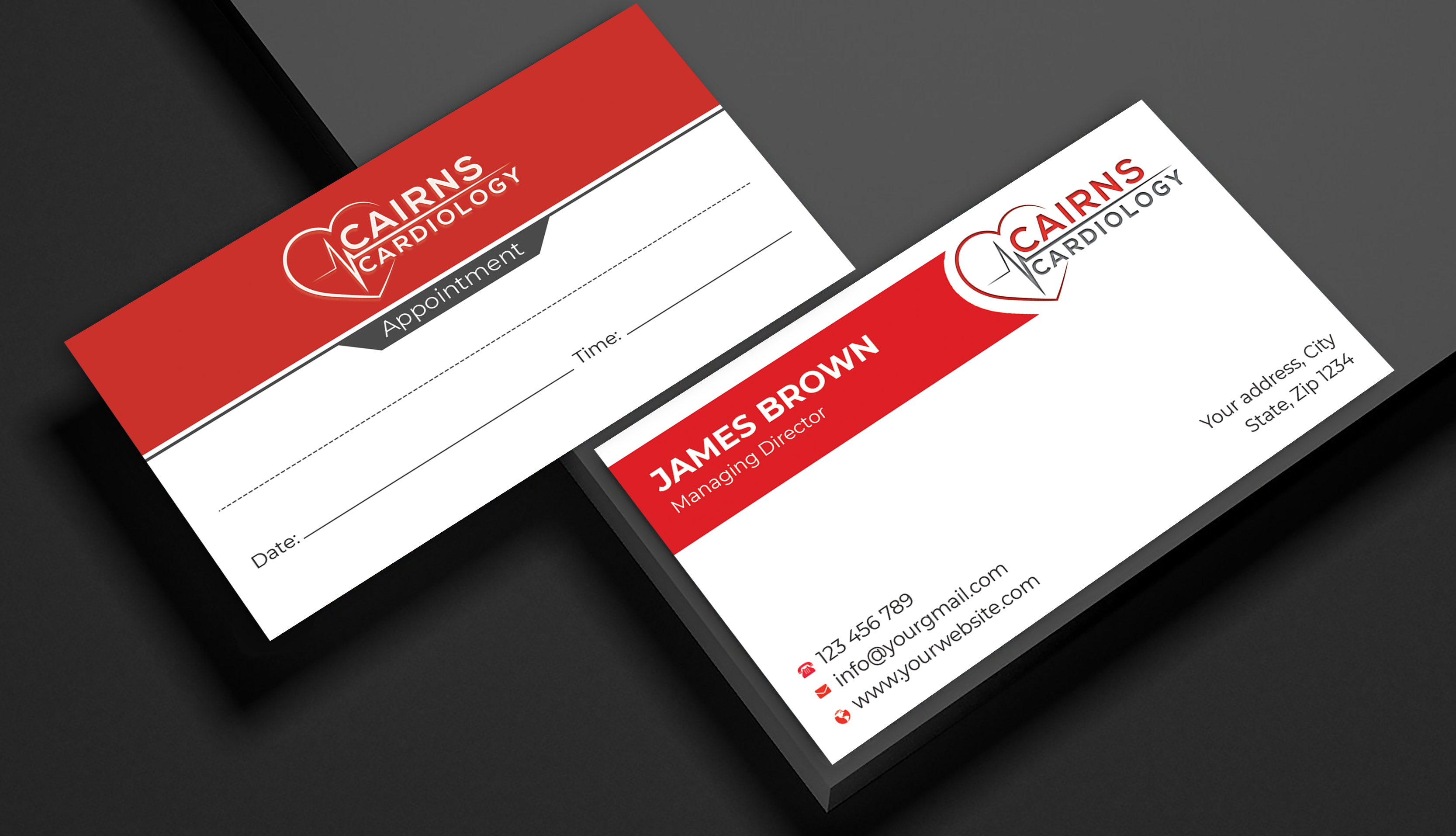 Diseño de Tarjeta de Presentación por Expert Bappy para Cairns Cardiology | Diseño #34600272