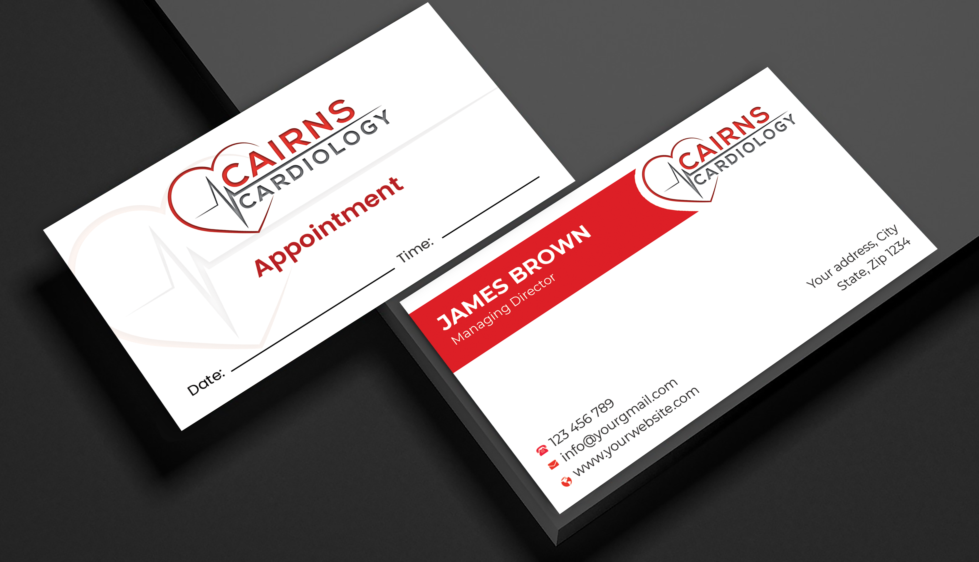 Diseño de Tarjeta de Presentación por Expert Bappy para Cairns Cardiology | Diseño #34600273