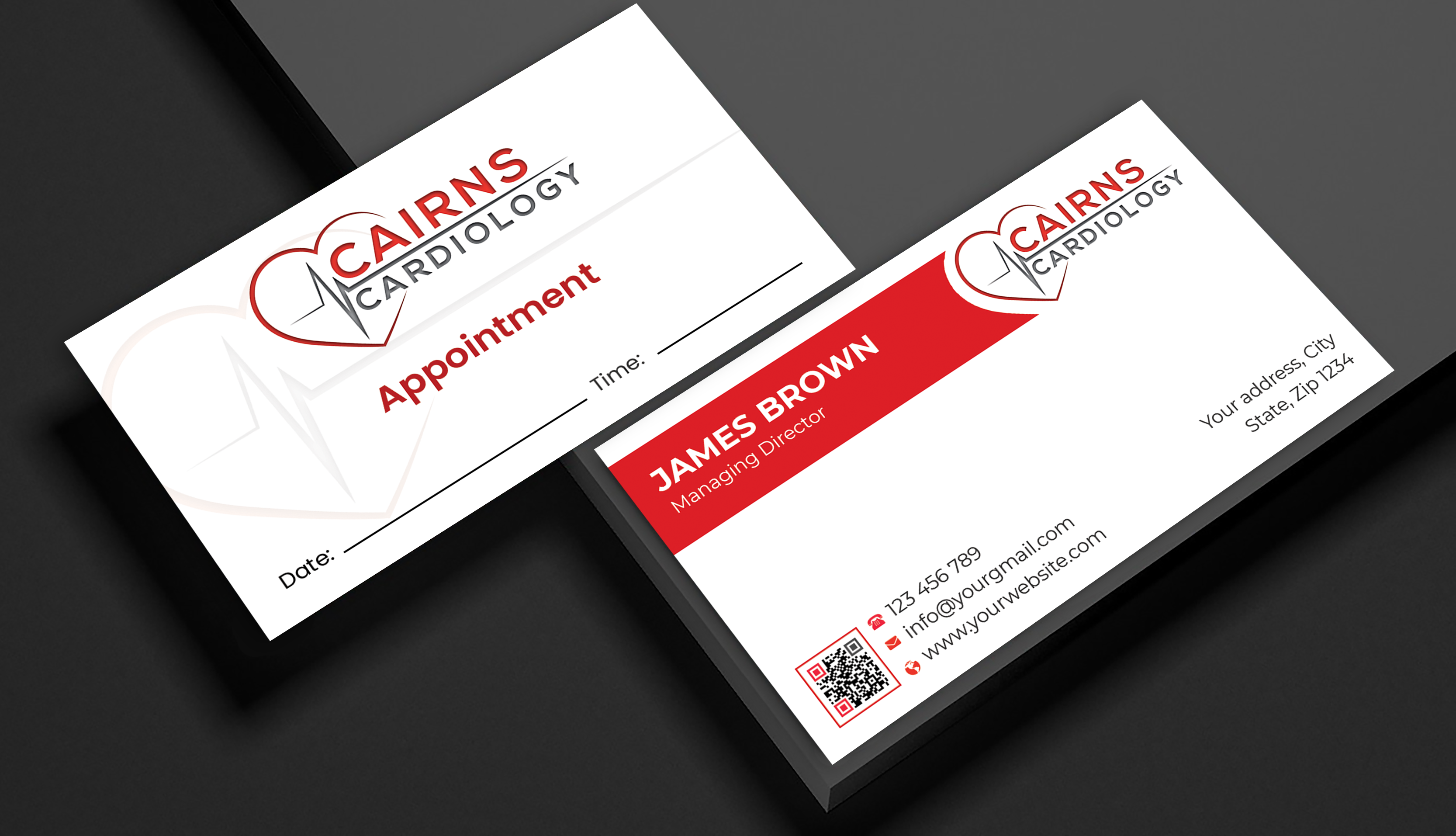Diseño de Tarjeta de Presentación por Expert Bappy para Cairns Cardiology | Diseño #34600274