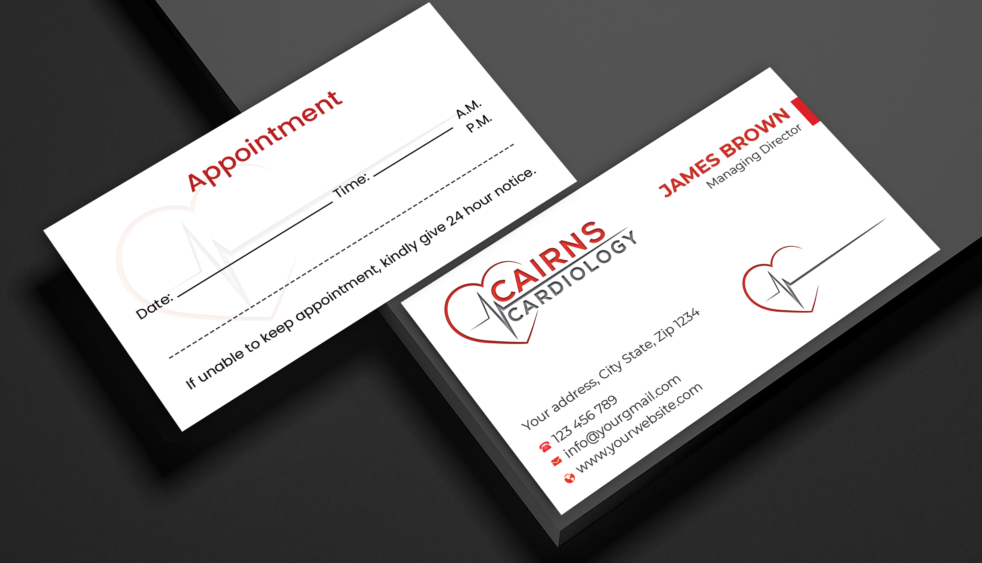 Diseño de Tarjeta de Presentación por Expert Bappy para Cairns Cardiology | Diseño #34600556