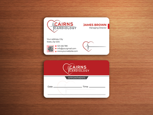 Diseño de Tarjeta de Presentación por Expert Bappy para Cairns Cardiology | Diseño: #34601042