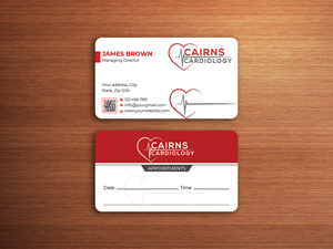 Diseño de Tarjeta de Presentación por Expert Bappy para Cairns Cardiology | Diseño: #34601061