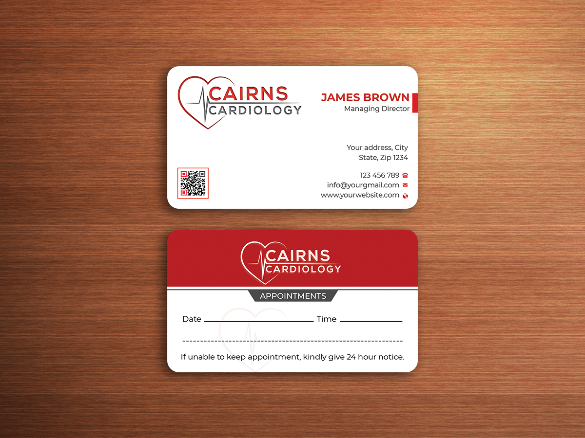 Diseño de Tarjeta de Presentación por Expert Bappy para Cairns Cardiology | Diseño #34617481