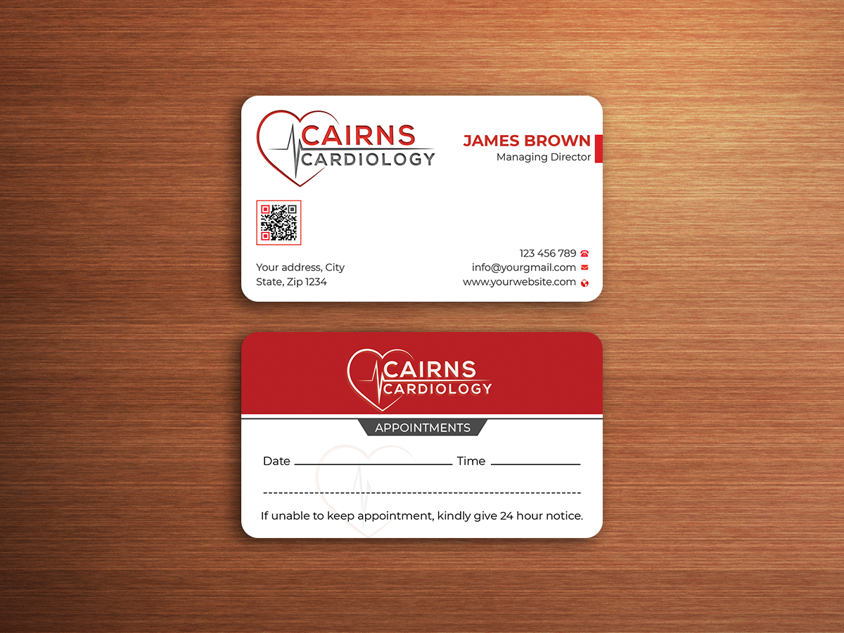 Diseño de Tarjeta de Presentación por Expert Bappy para Cairns Cardiology | Diseño #34617532