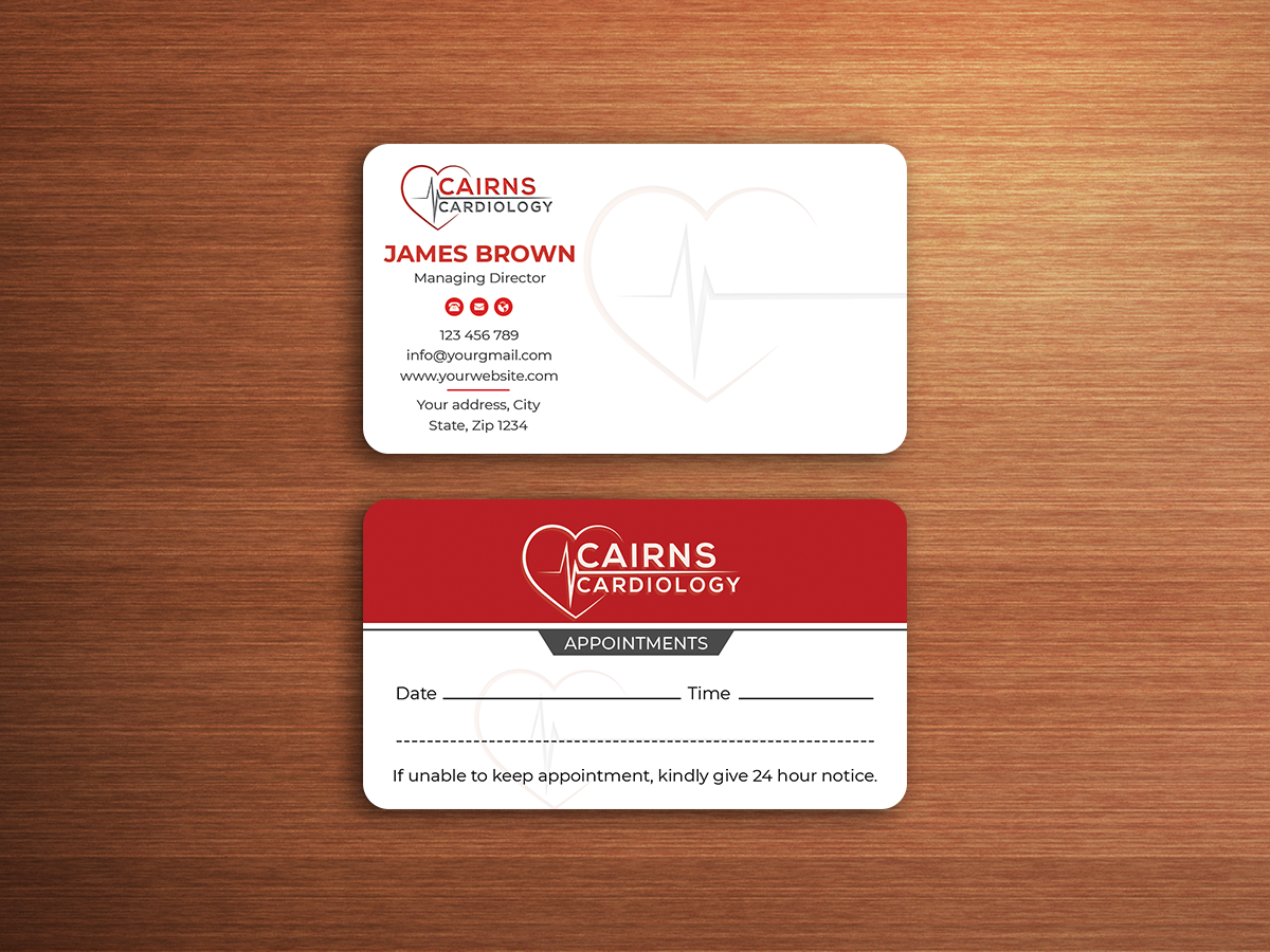 Business Card Design by Expert Bappy for Cairns Cardiology | Design #34617586
