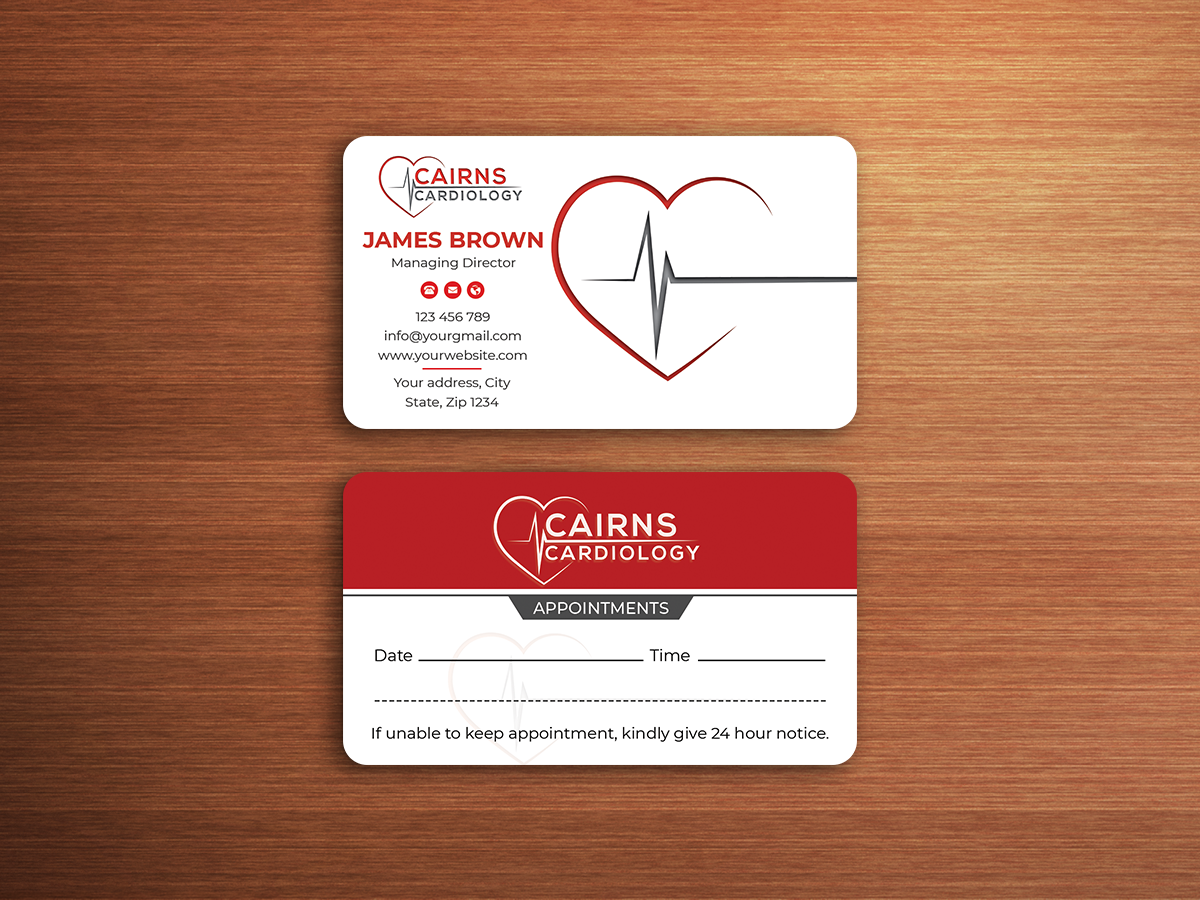 Business Card Design by Expert Bappy for Cairns Cardiology | Design #34617587