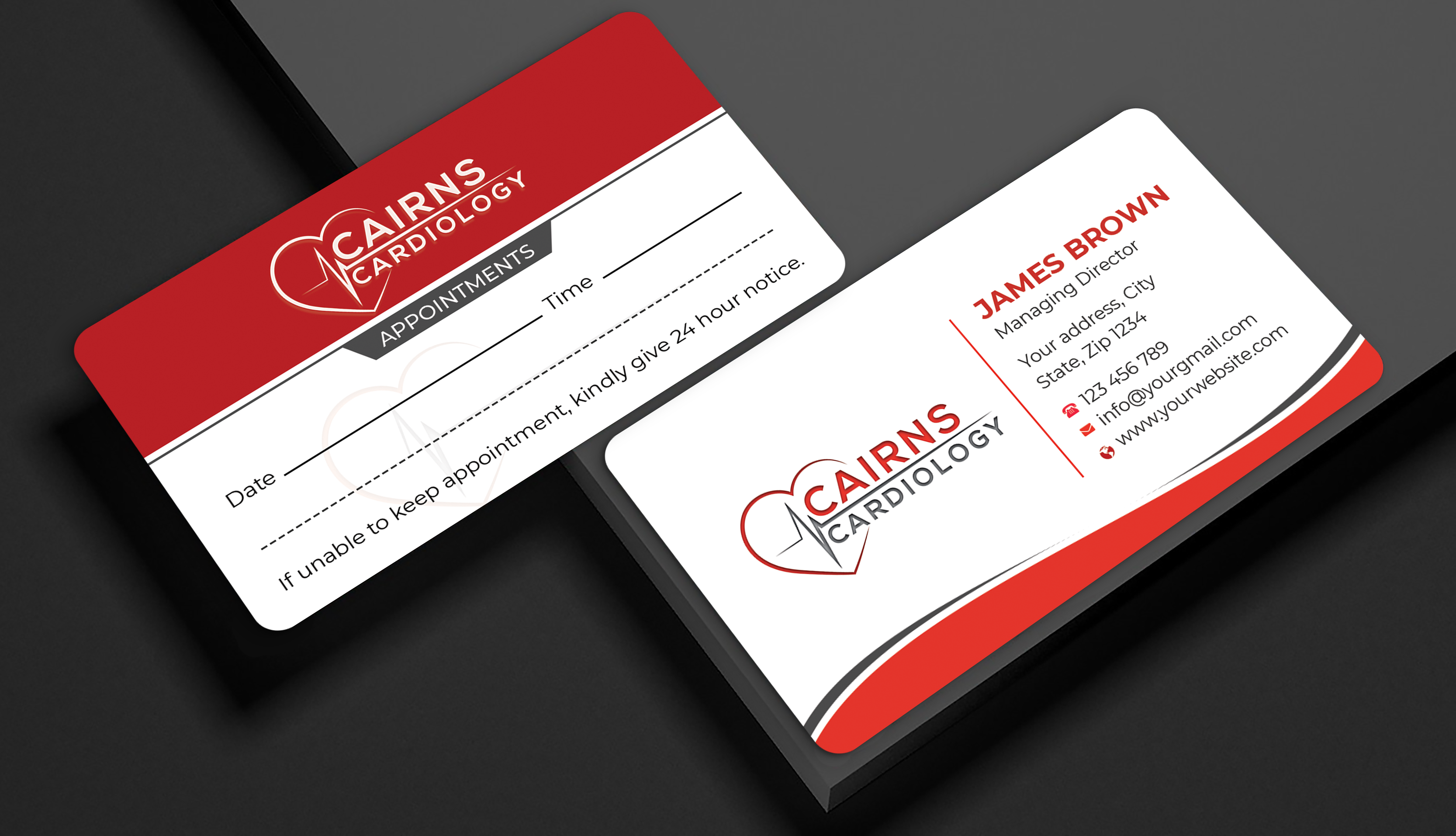 Diseño de Tarjeta de Presentación por Expert Bappy para Cairns Cardiology | Diseño #34617668
