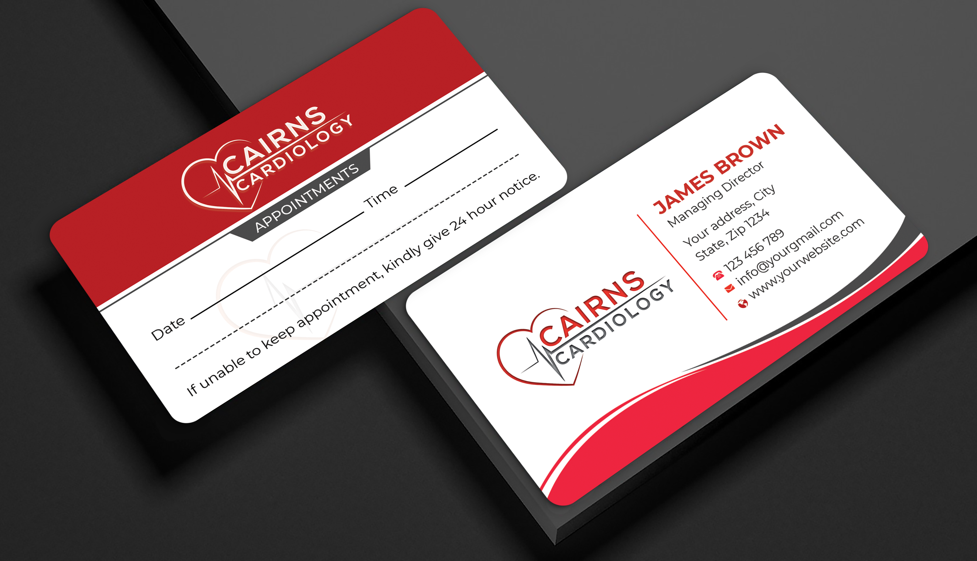 Diseño de Tarjeta de Presentación por Expert Bappy para Cairns Cardiology | Diseño #34617707