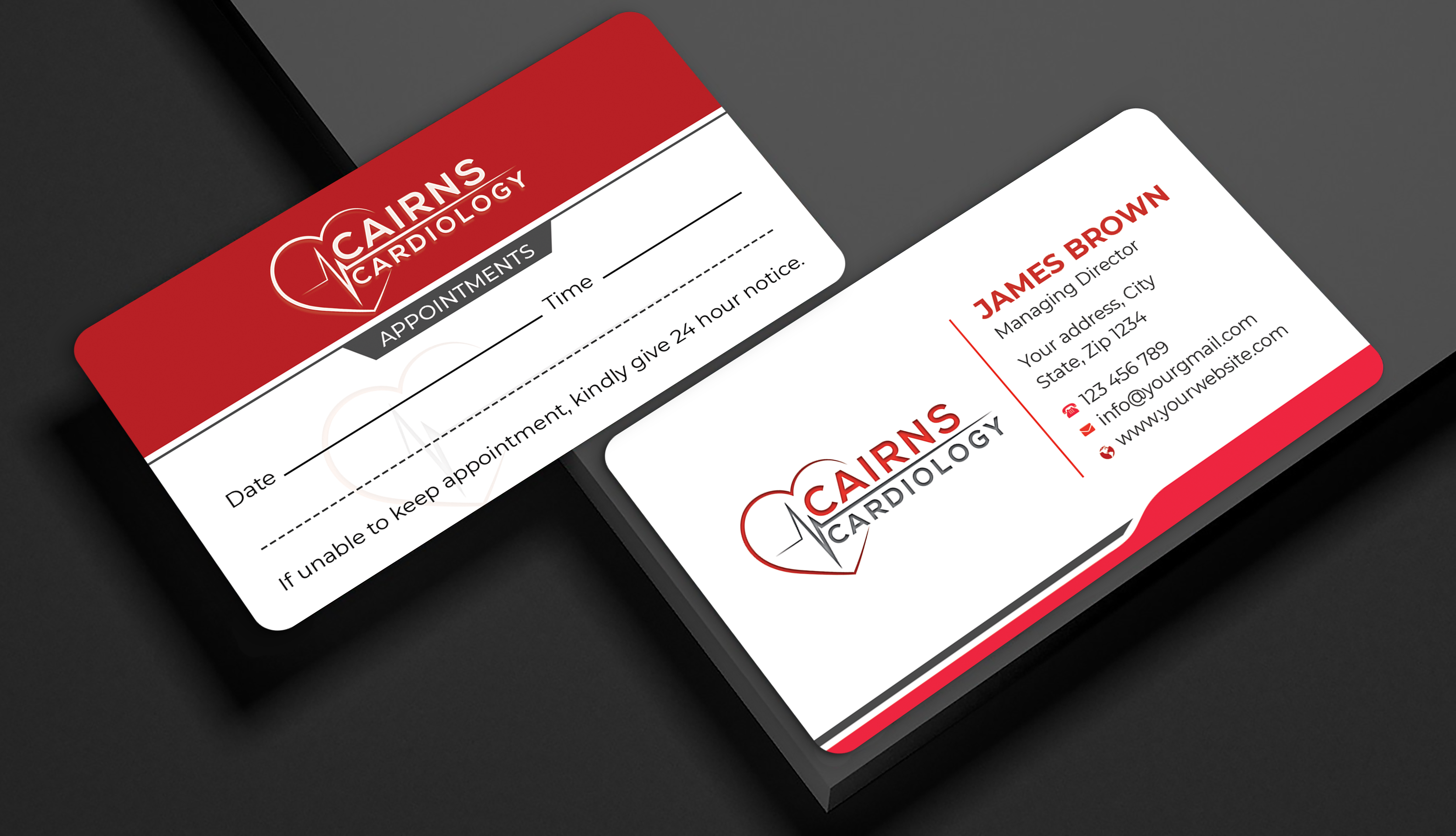 Diseño de Tarjeta de Presentación por Expert Bappy para Cairns Cardiology | Diseño #34617711