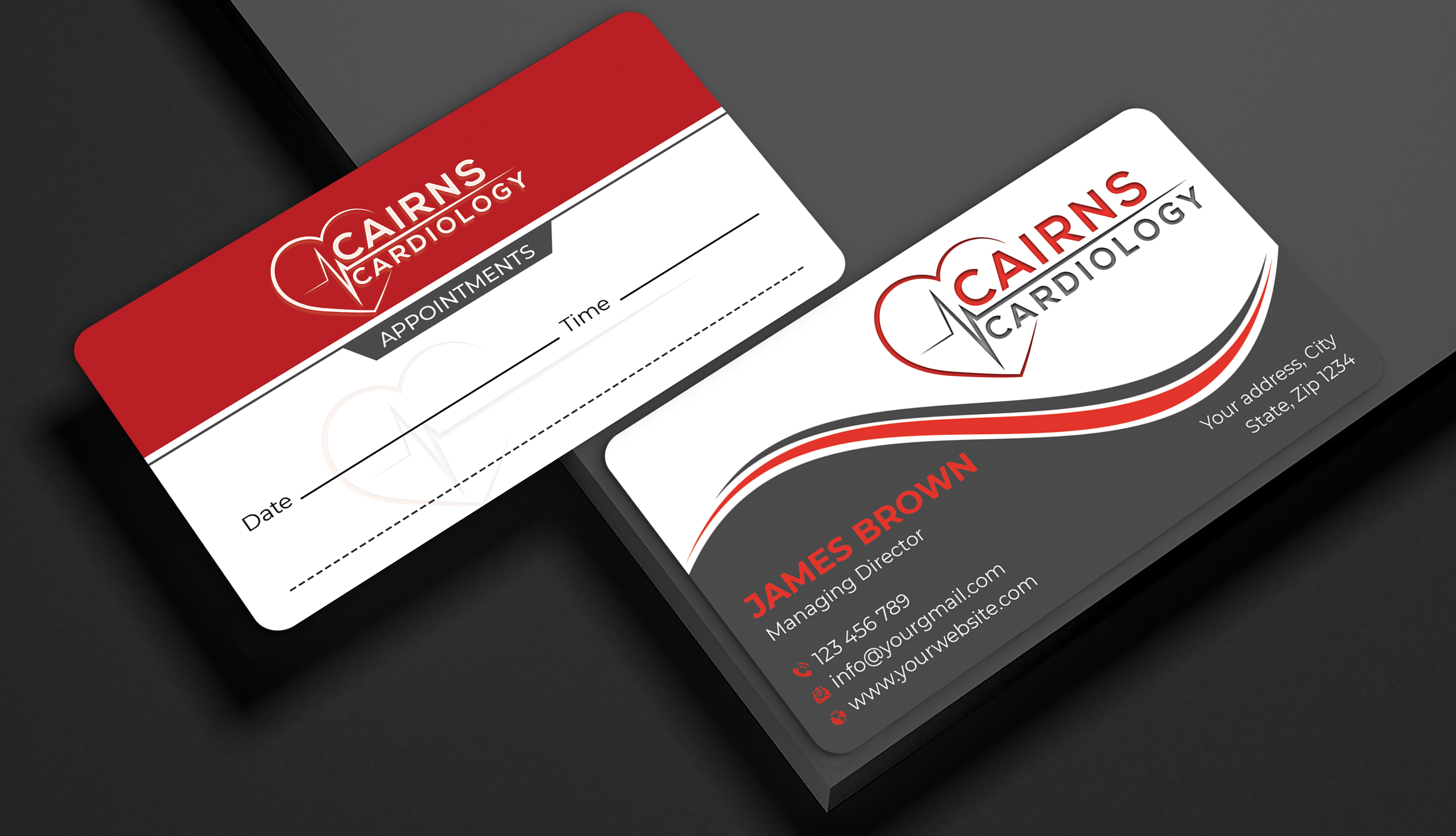 Business Card Design by Expert Bappy for Cairns Cardiology | Design #34618294