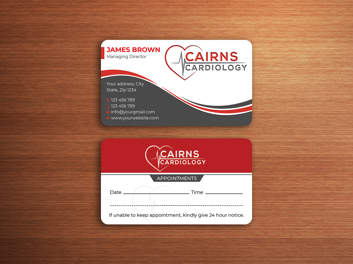 Business Card Design by Expert Bappy for Cairns Cardiology | Design #34619480