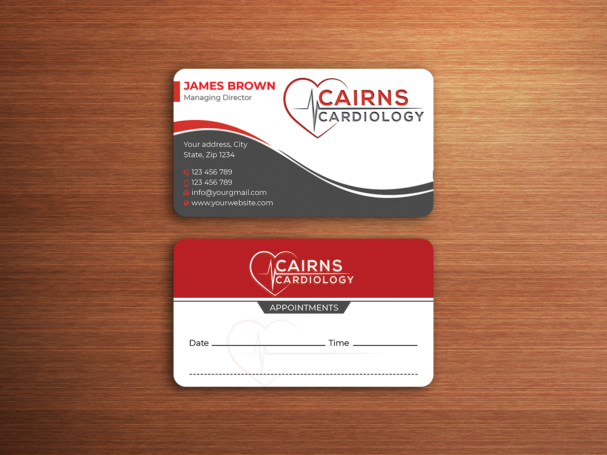 Business Card Design by Expert Bappy for Cairns Cardiology | Design #34619484