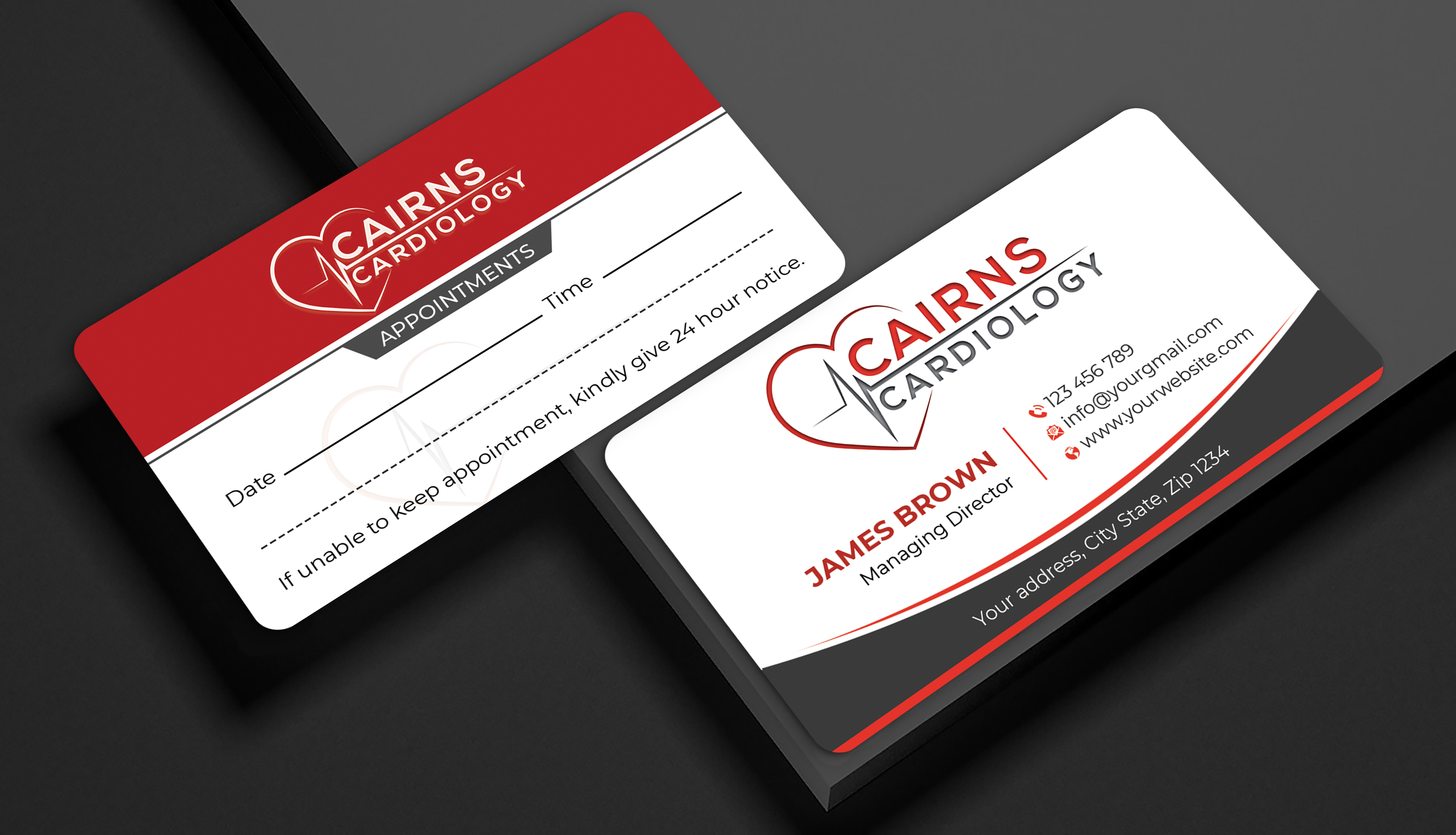 Business Card Design by Expert Bappy for Cairns Cardiology | Design #34619612