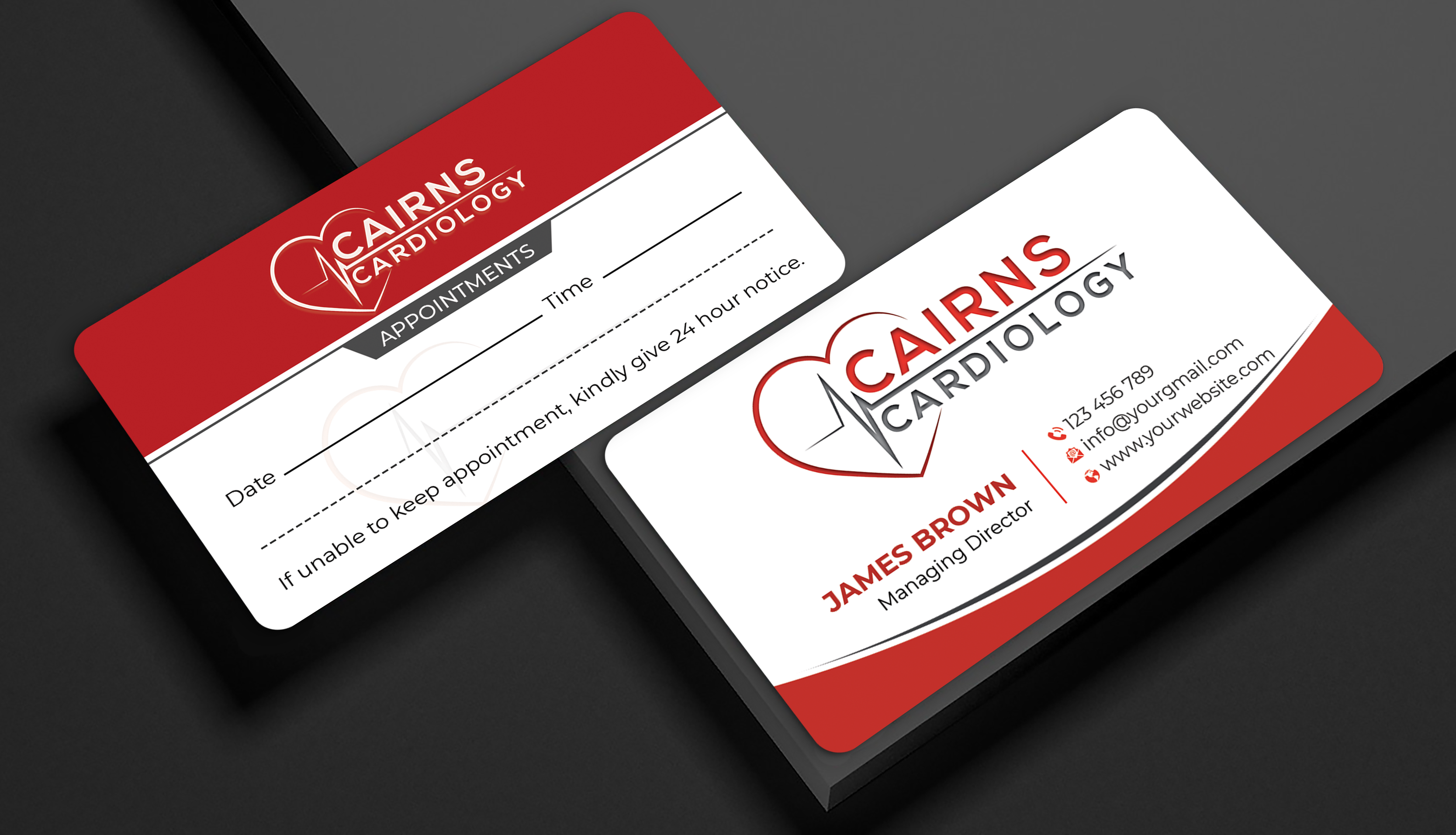 Diseño de Tarjeta de Presentación por Expert Bappy para Cairns Cardiology | Diseño #34619623