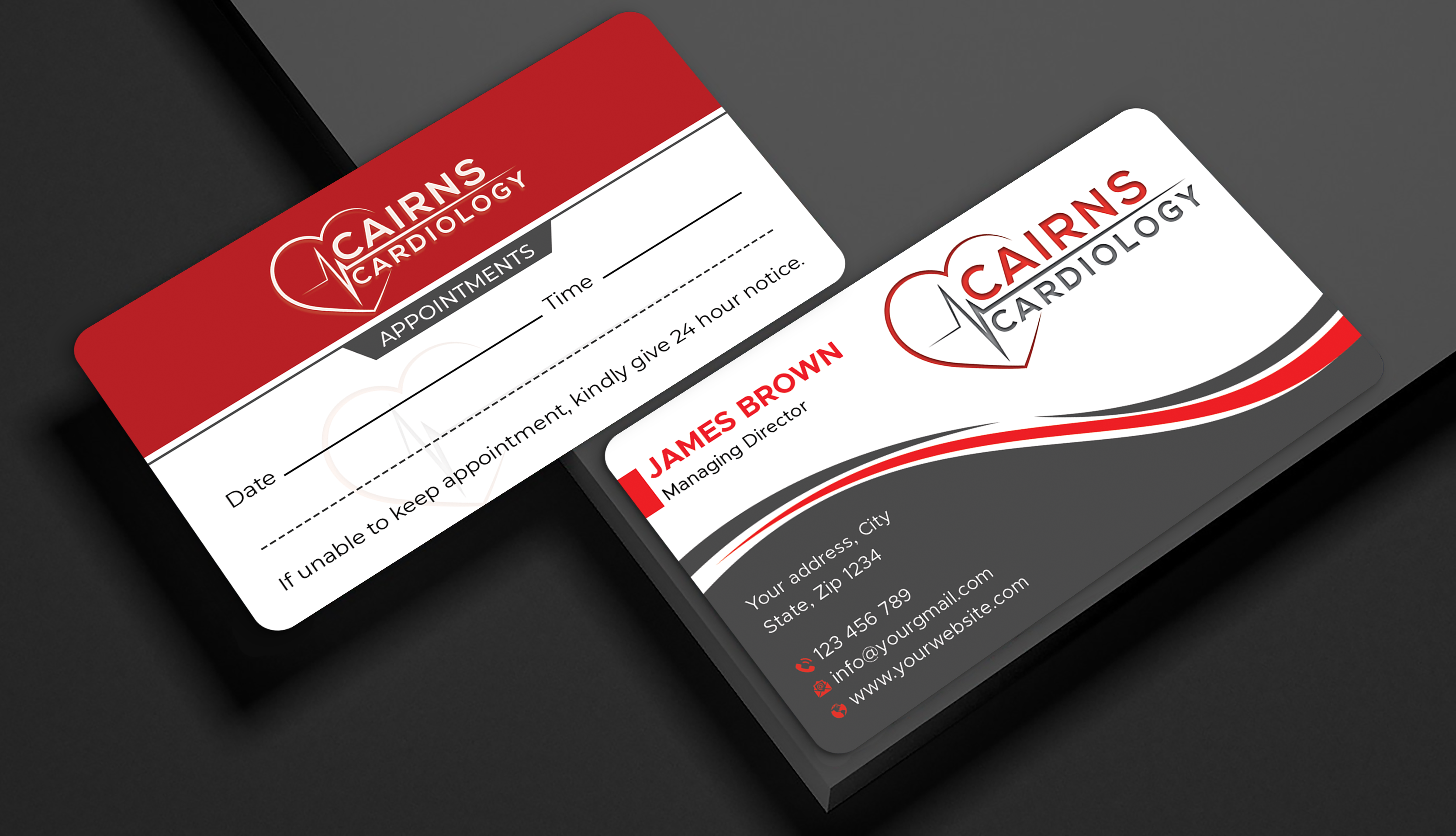Diseño de Tarjeta de Presentación por Expert Bappy para Cairns Cardiology | Diseño #34619697