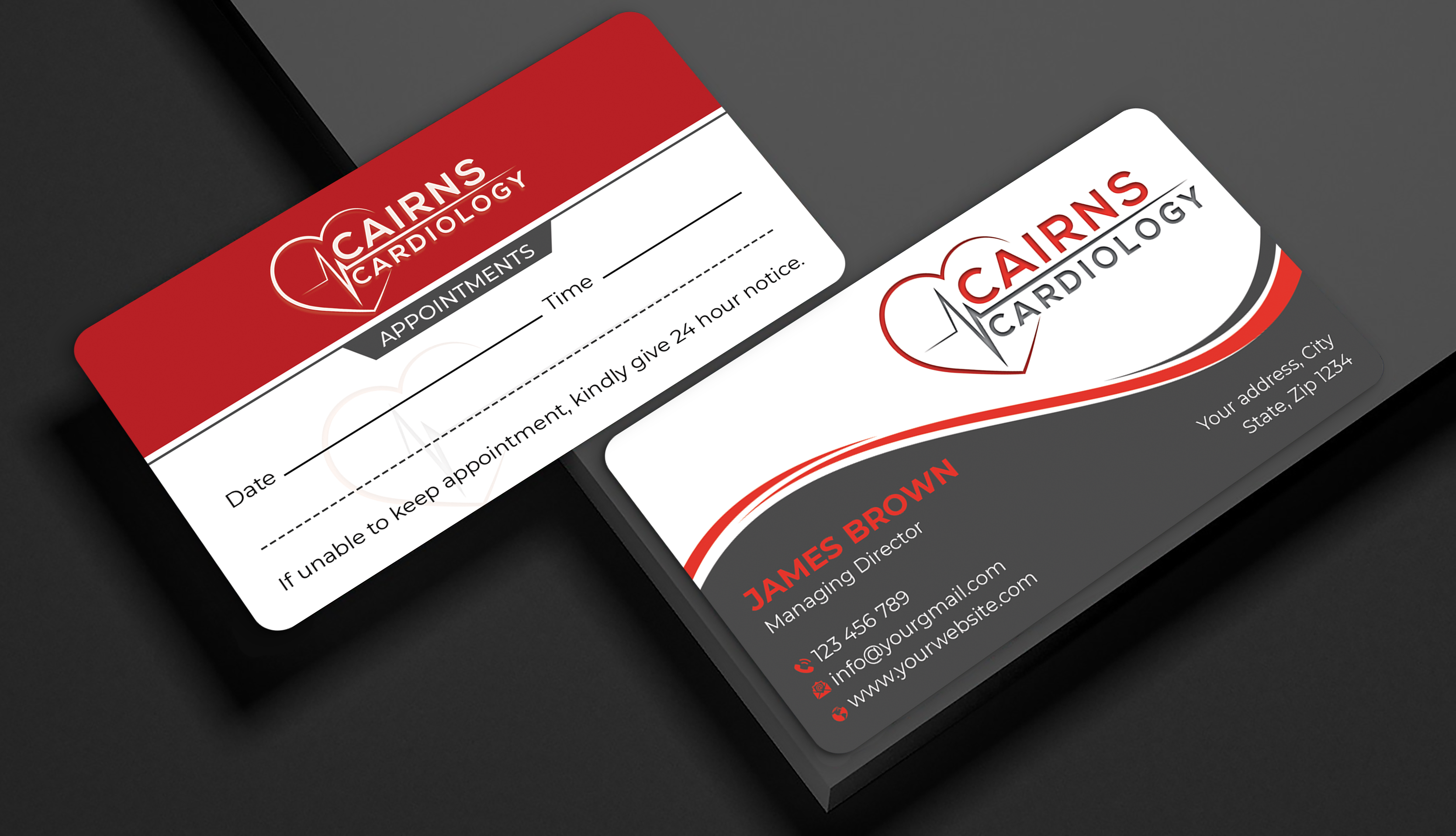 Diseño de Tarjeta de Presentación por Expert Bappy para Cairns Cardiology | Diseño #34619726