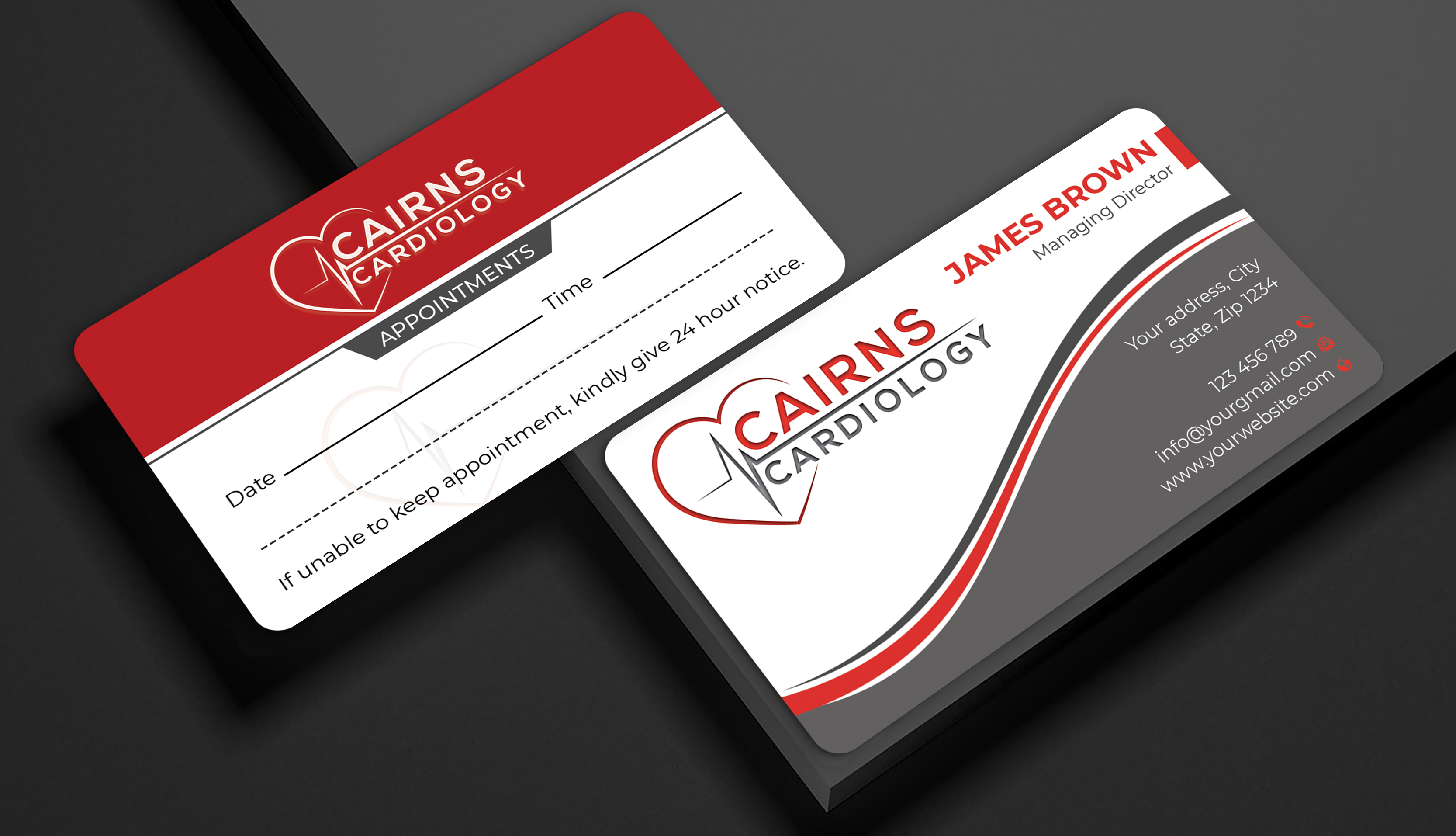 Diseño de Tarjeta de Presentación por Expert Bappy para Cairns Cardiology | Diseño #34619790