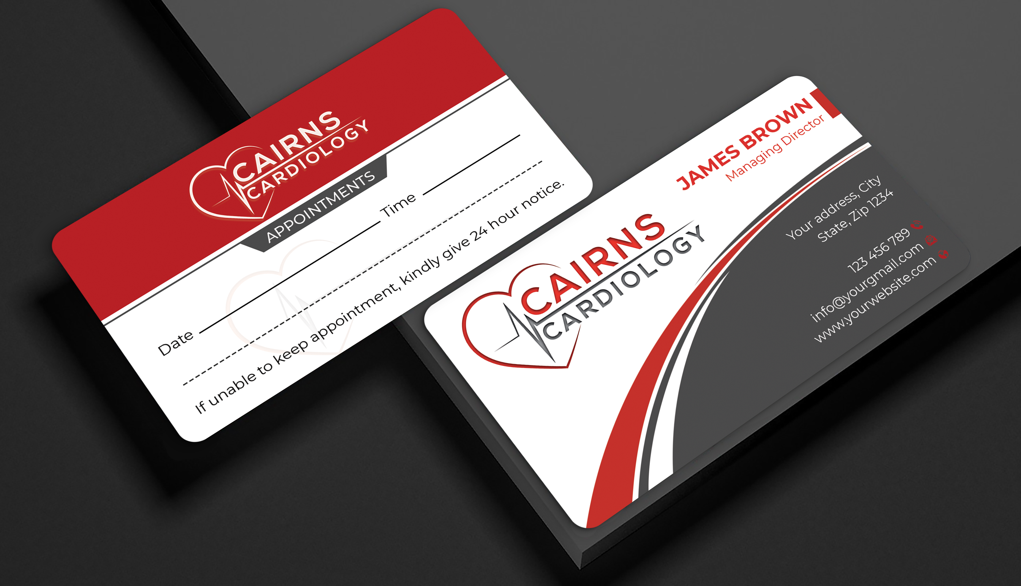 Diseño de Tarjeta de Presentación por Expert Bappy para Cairns Cardiology | Diseño #34622896