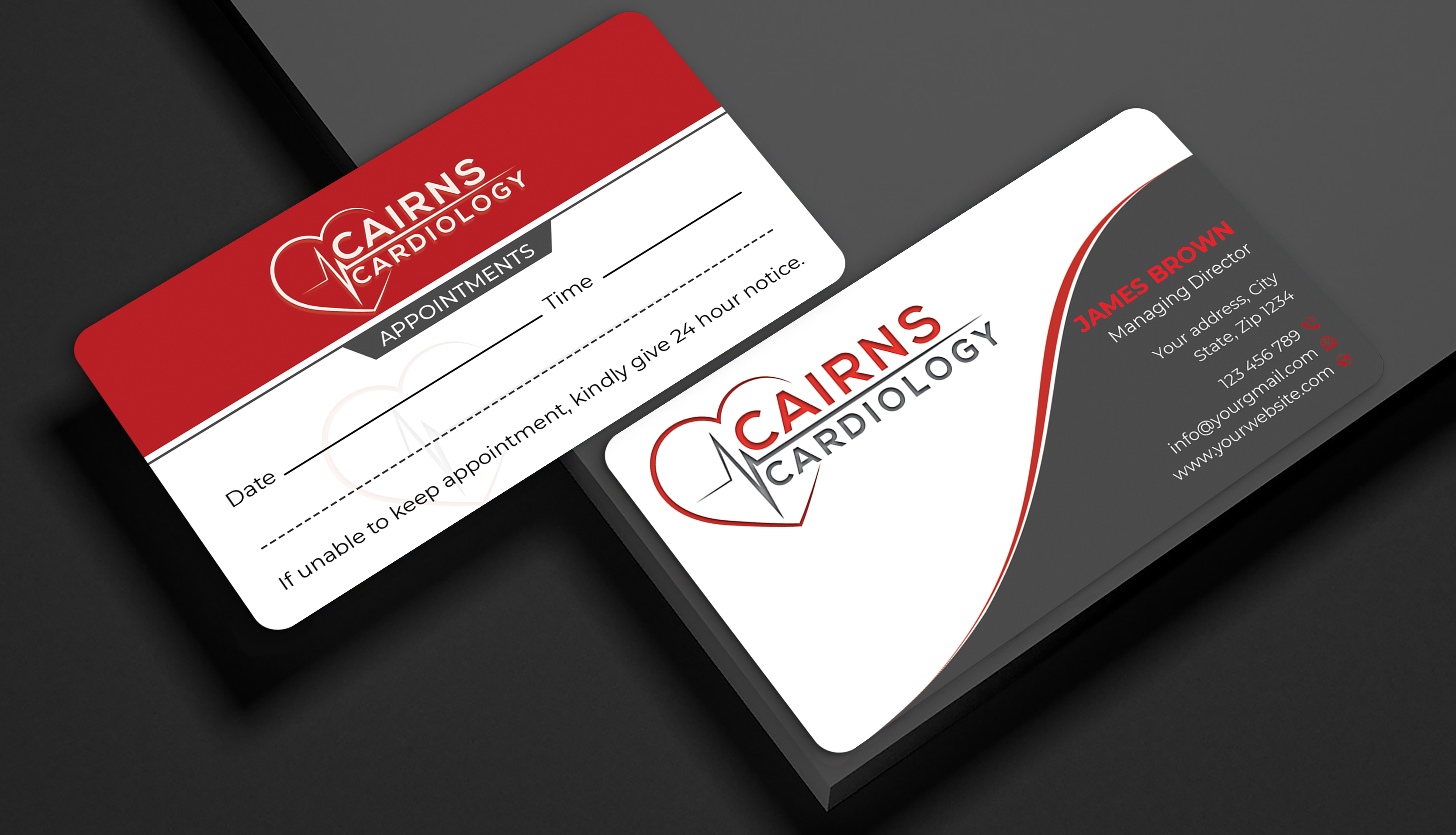 Diseño de Tarjeta de Presentación por Expert Bappy para Cairns Cardiology | Diseño #34622914