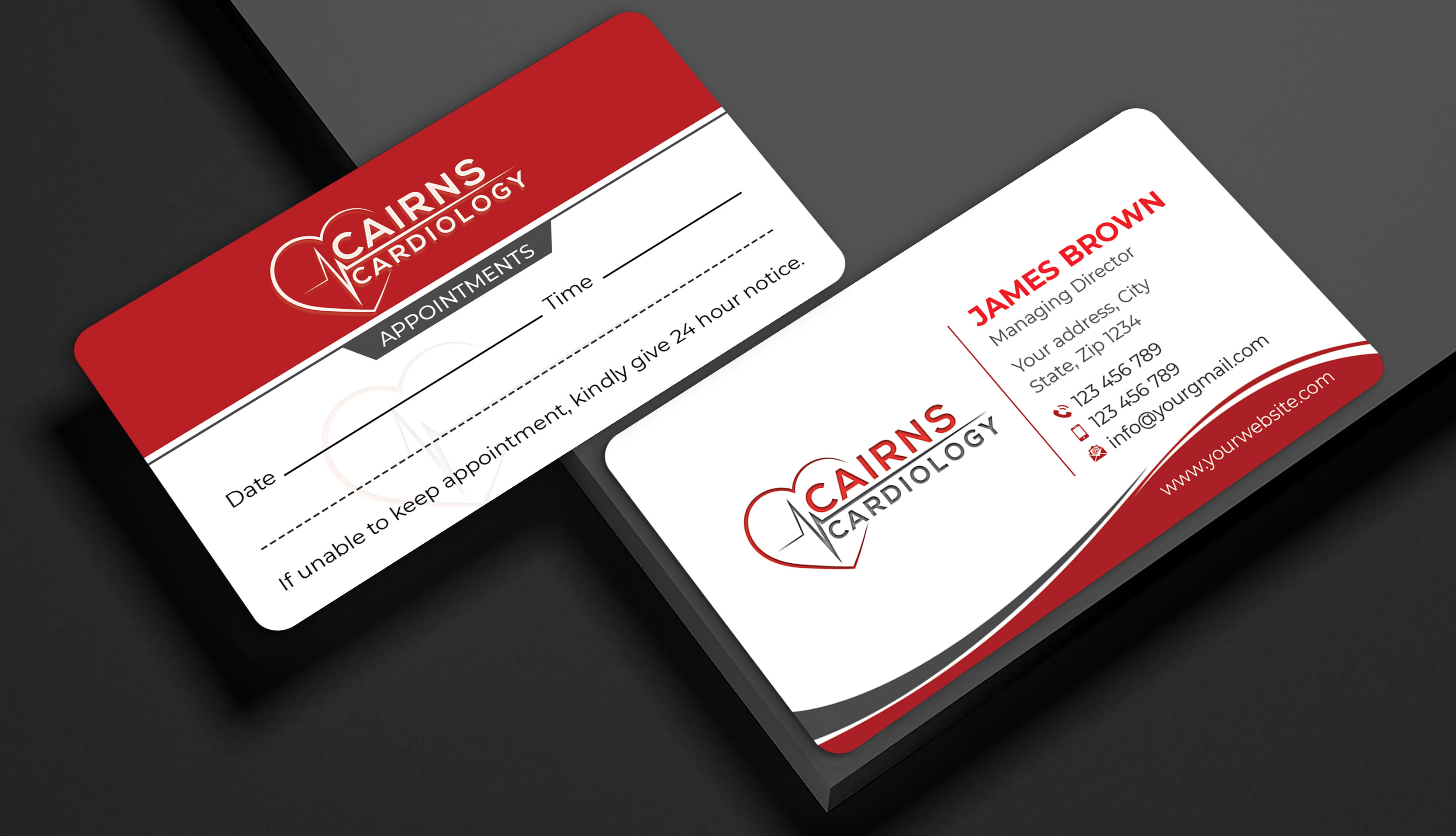 Diseño de Tarjeta de Presentación por Expert Bappy para Cairns Cardiology | Diseño #34622948