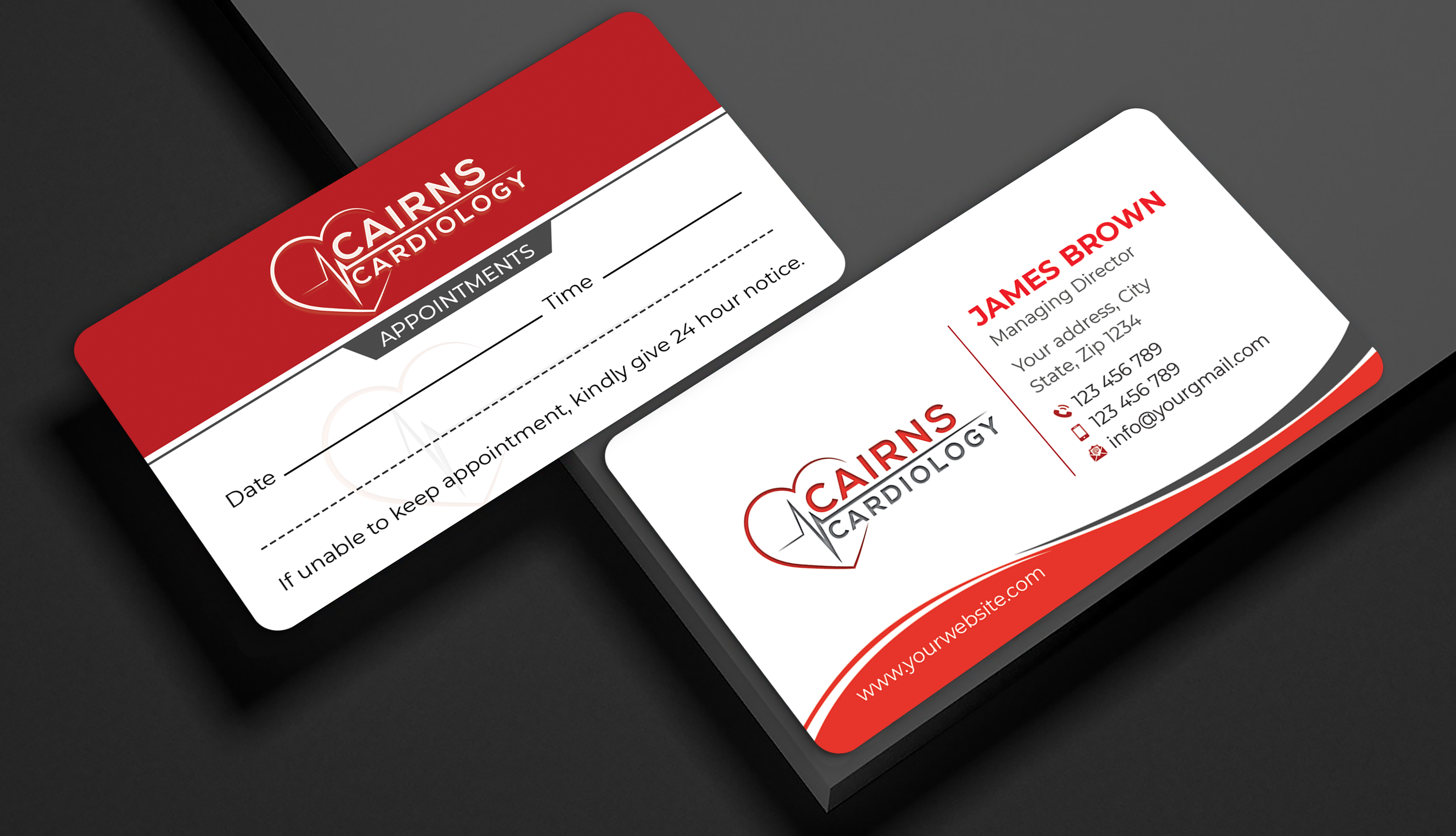 Diseño de Tarjeta de Presentación por Expert Bappy para Cairns Cardiology | Diseño #34622954
