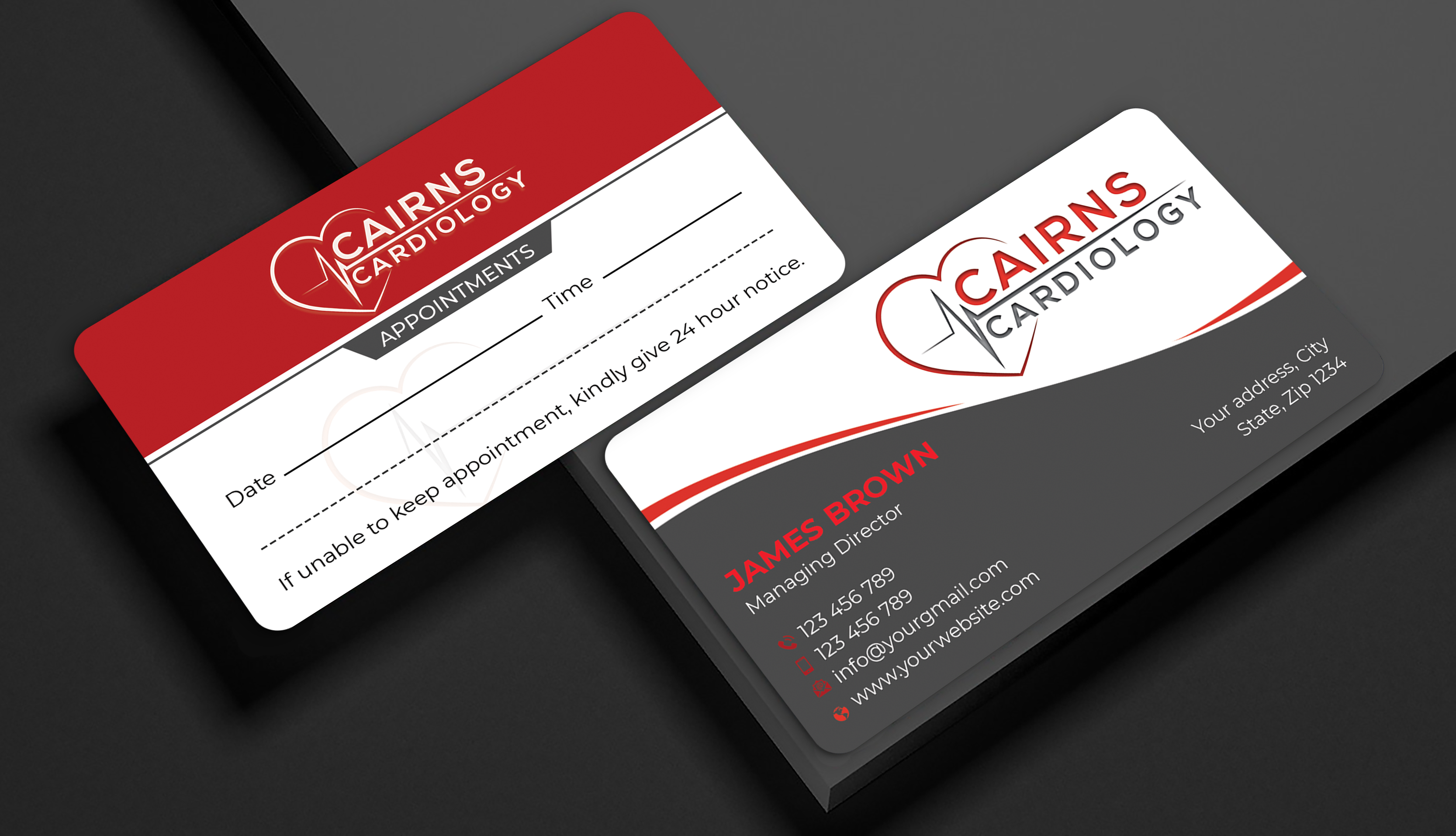 Diseño de Tarjeta de Presentación por Expert Bappy para Cairns Cardiology | Diseño #34626520