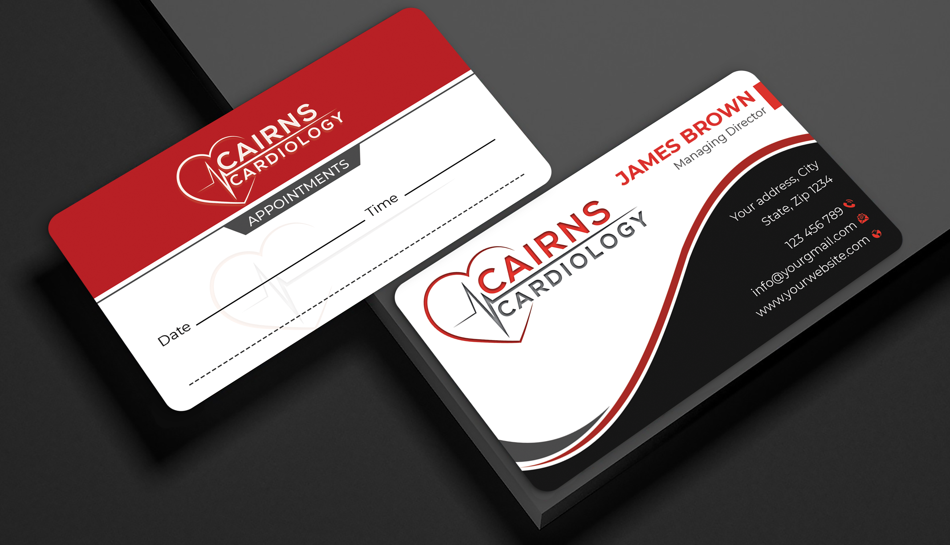 Diseño de Tarjeta de Presentación por Expert Bappy para Cairns Cardiology | Diseño #34626522