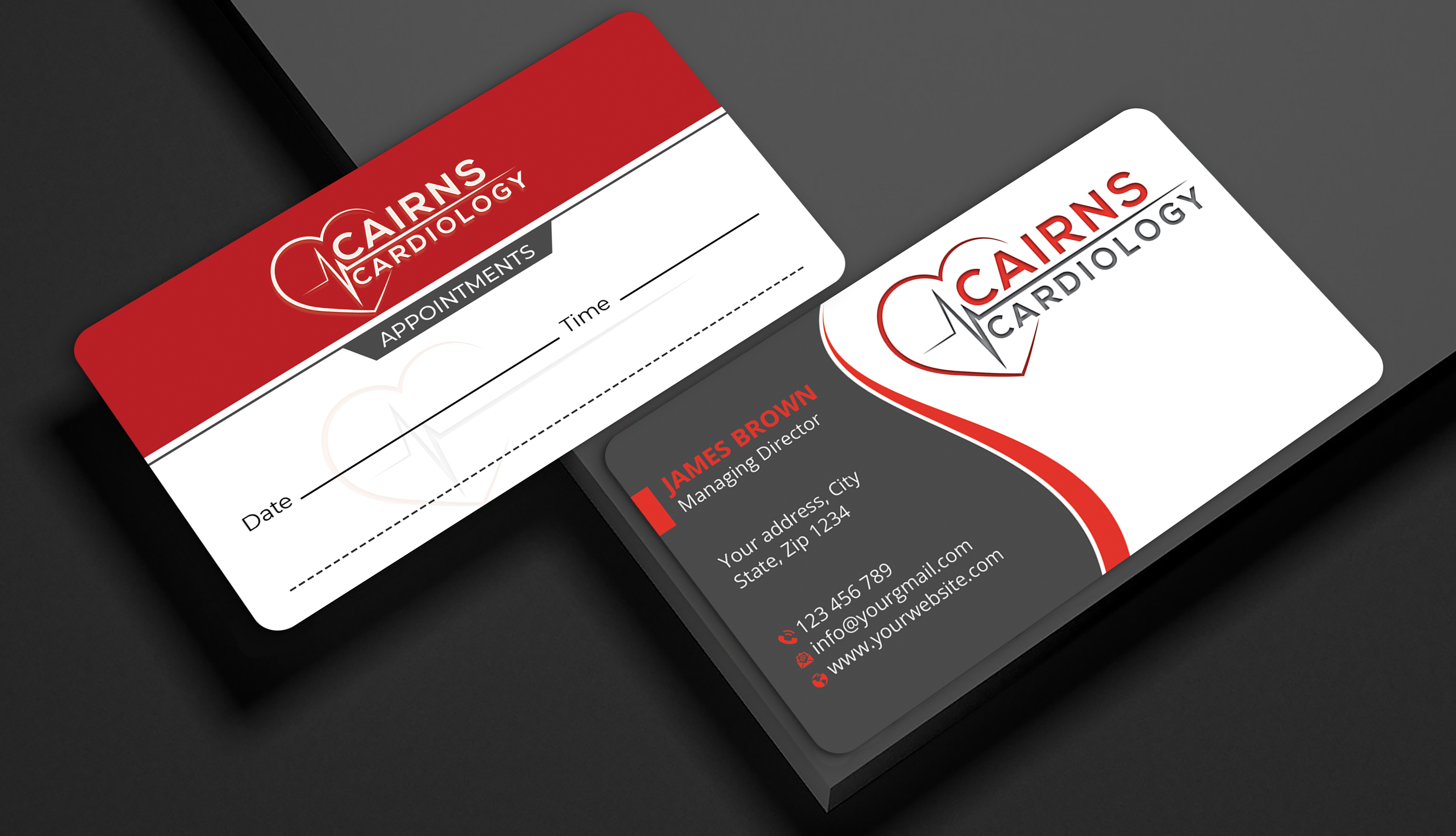 Diseño de Tarjeta de Presentación por Expert Bappy para Cairns Cardiology | Diseño #34626535