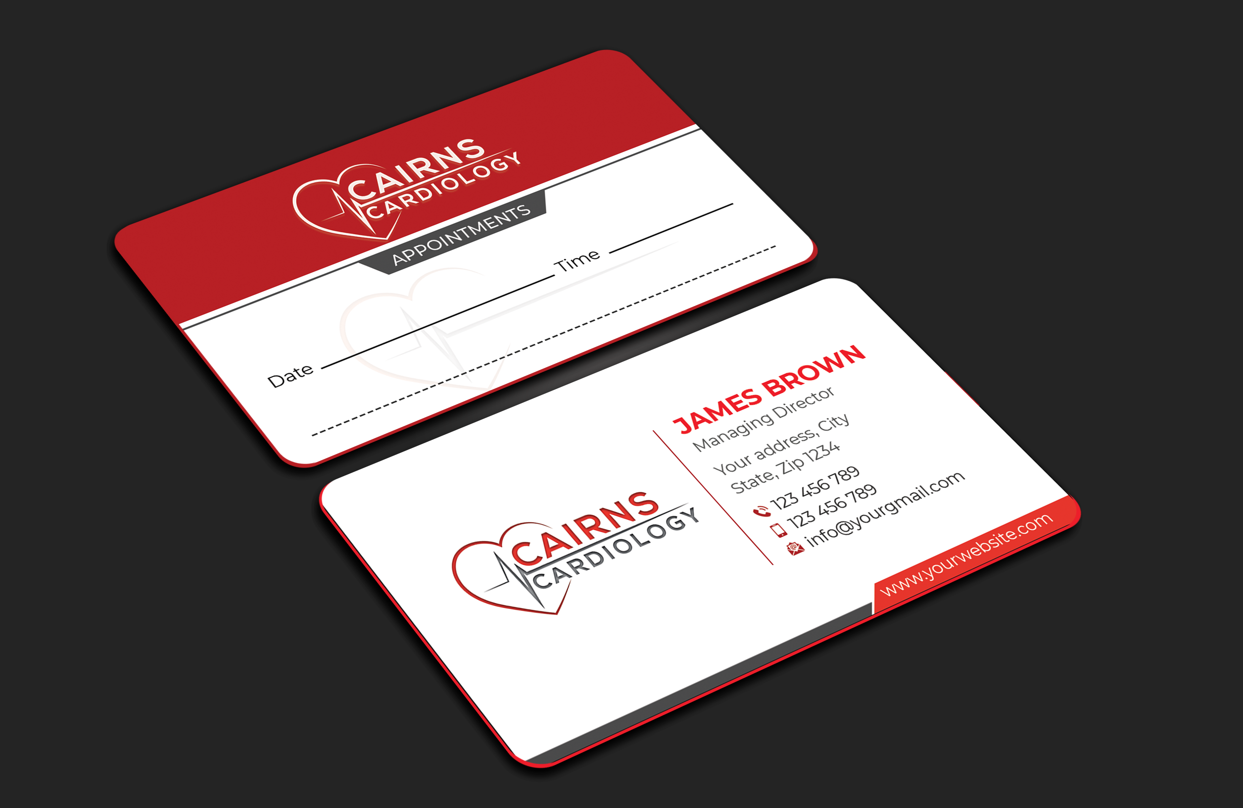 Diseño de Tarjeta de Presentación por Expert Bappy para Cairns Cardiology | Diseño #34626550