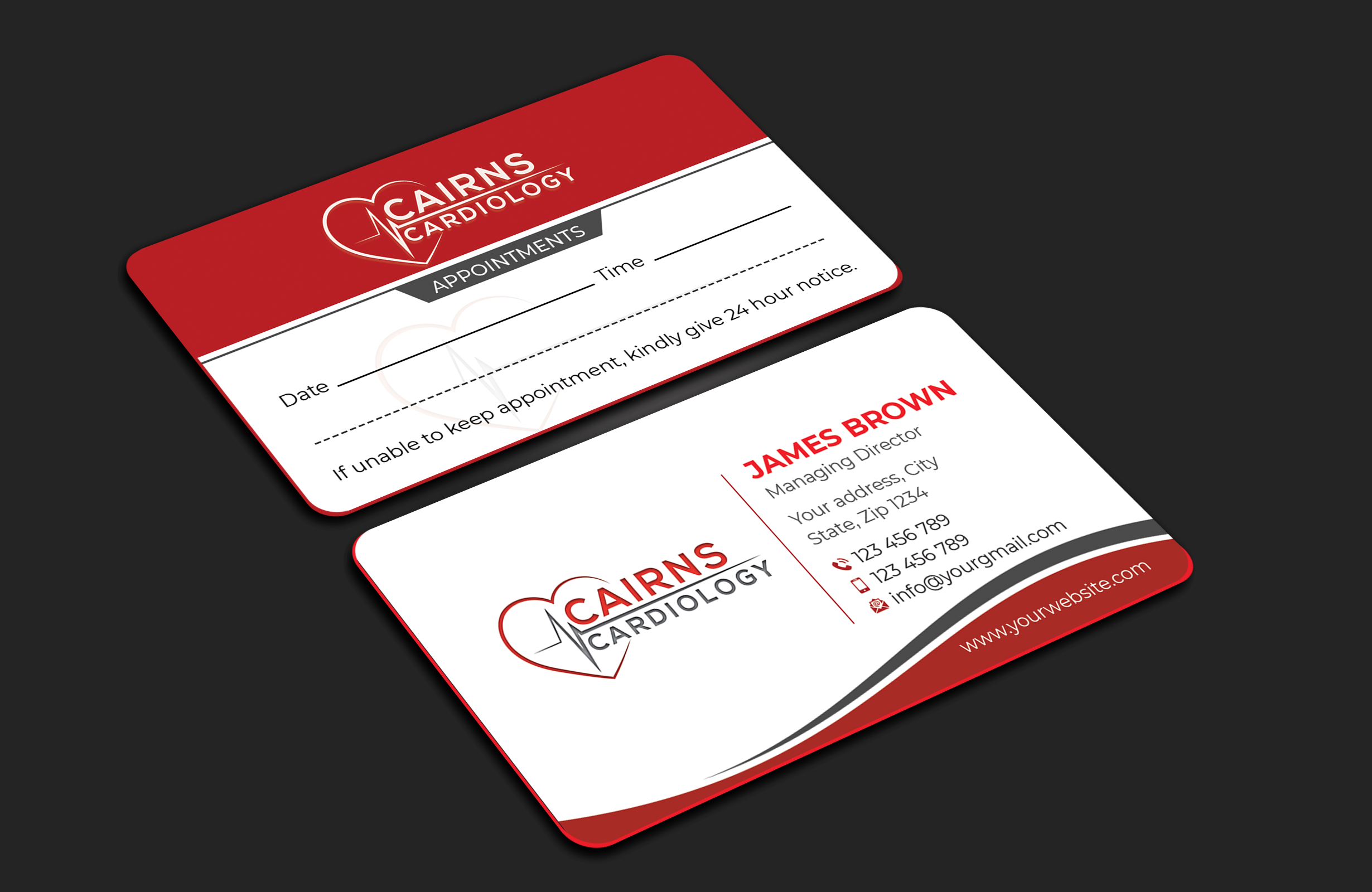 Diseño de Tarjeta de Presentación por Expert Bappy para Cairns Cardiology | Diseño #34626569