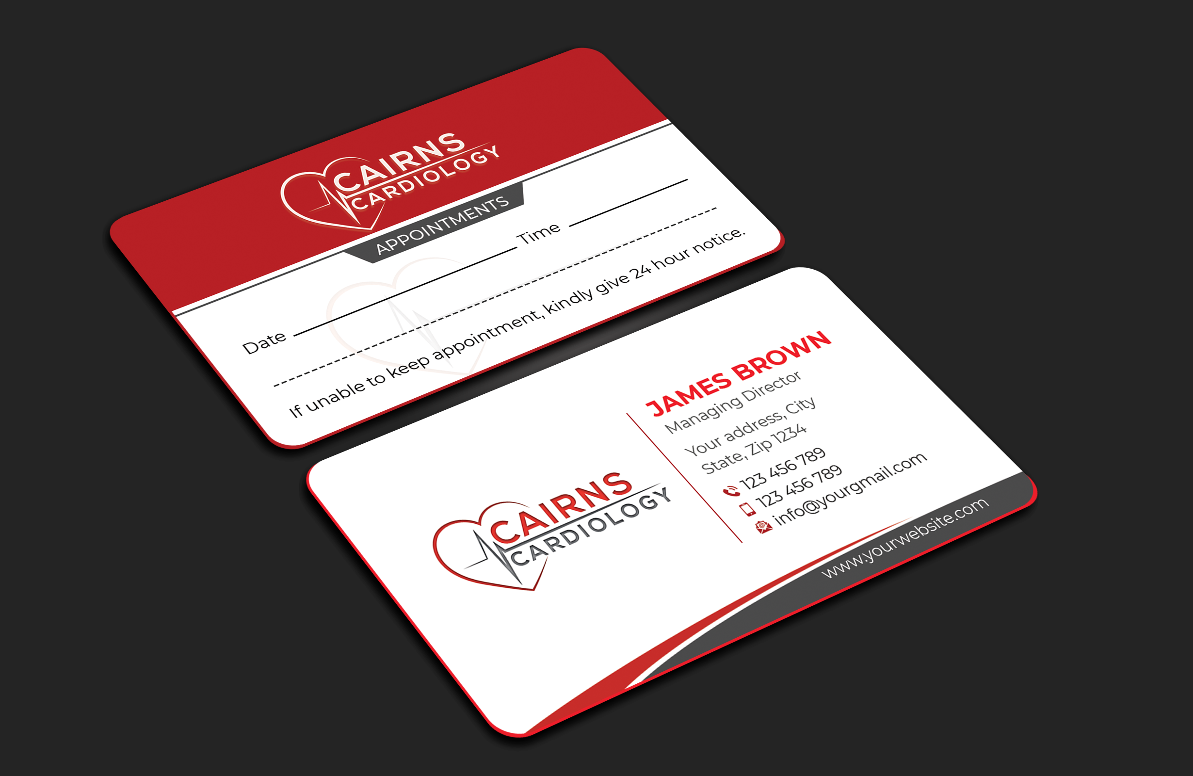 Diseño de Tarjeta de Presentación por Expert Bappy para Cairns Cardiology | Diseño #34626592