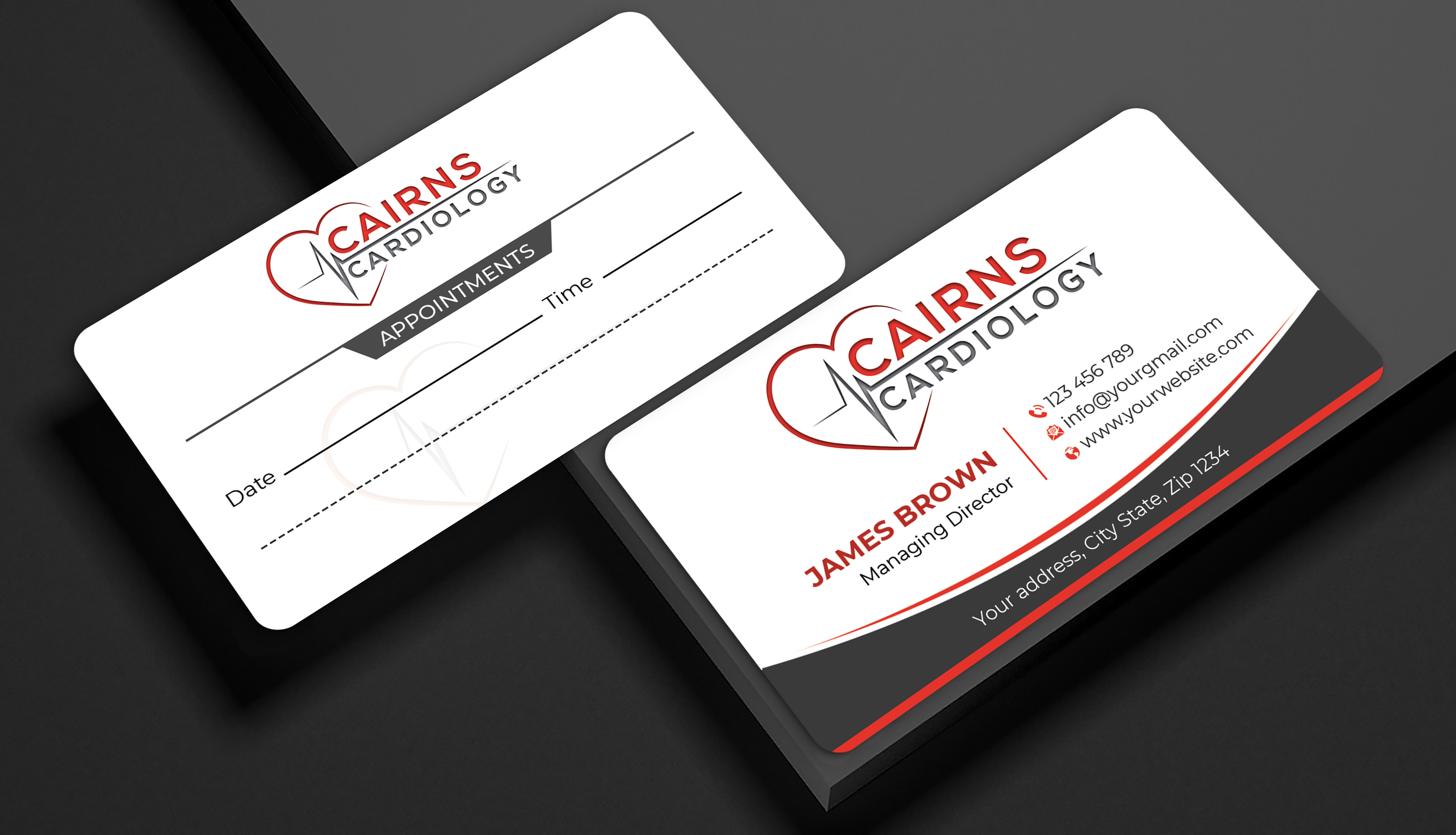 Diseño de Tarjeta de Presentación por Expert Bappy para Cairns Cardiology | Diseño #34690135