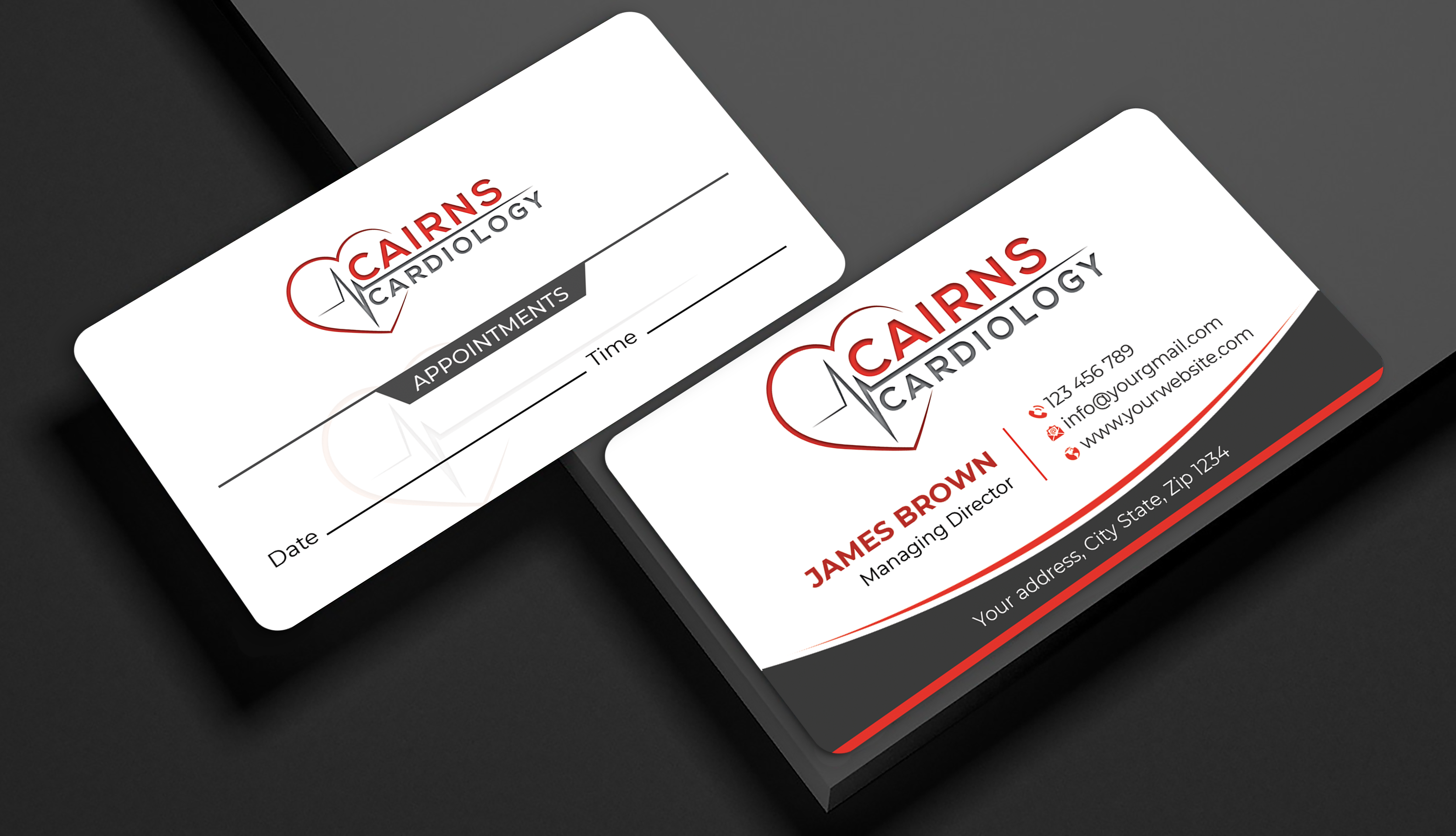Diseño de Tarjeta de Presentación por Expert Bappy para Cairns Cardiology | Diseño #34690147