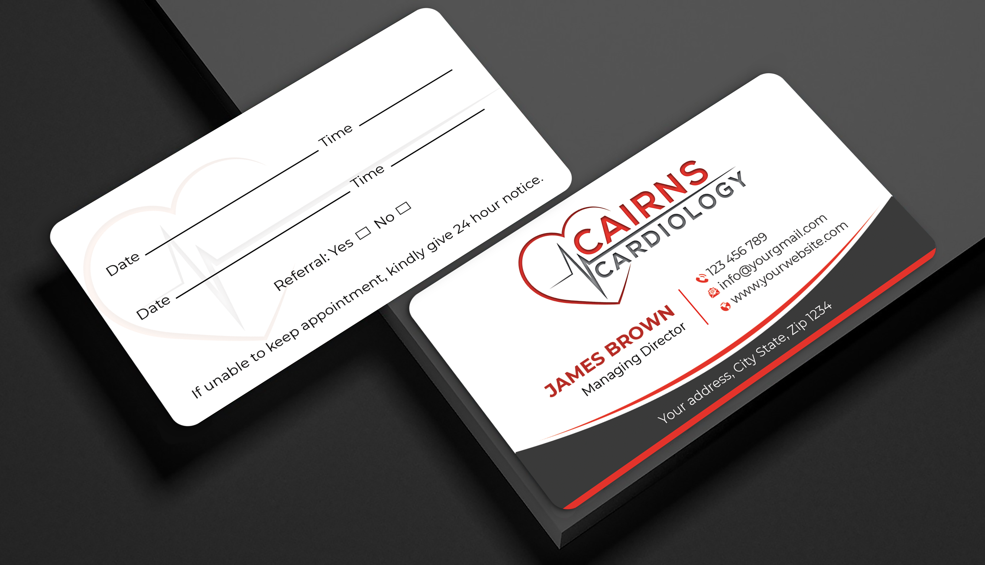 Diseño de Tarjeta de Presentación por Expert Bappy para Cairns Cardiology | Diseño #34695377