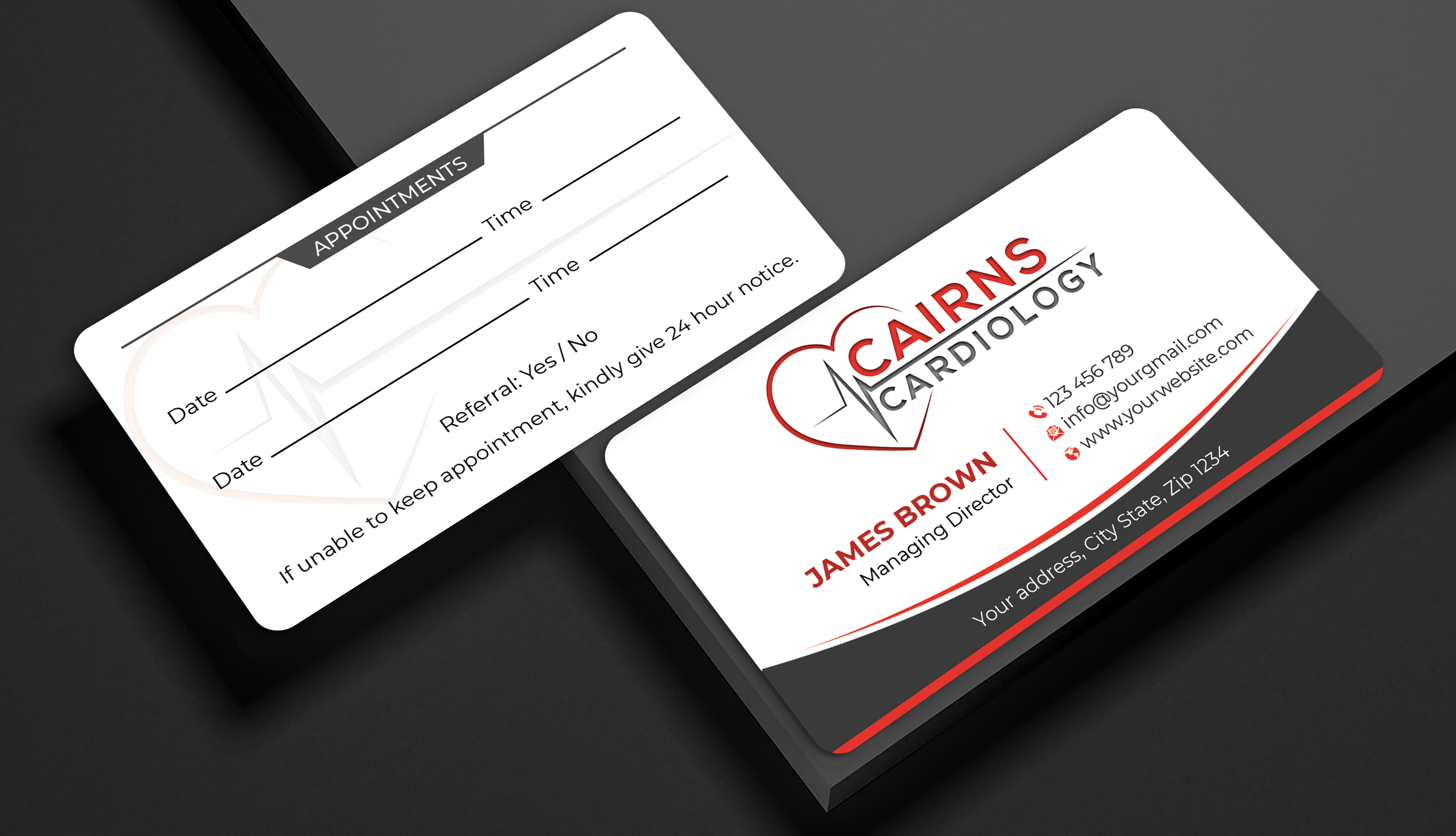 Business Card Design by Expert Bappy for Cairns Cardiology | Design #34698490