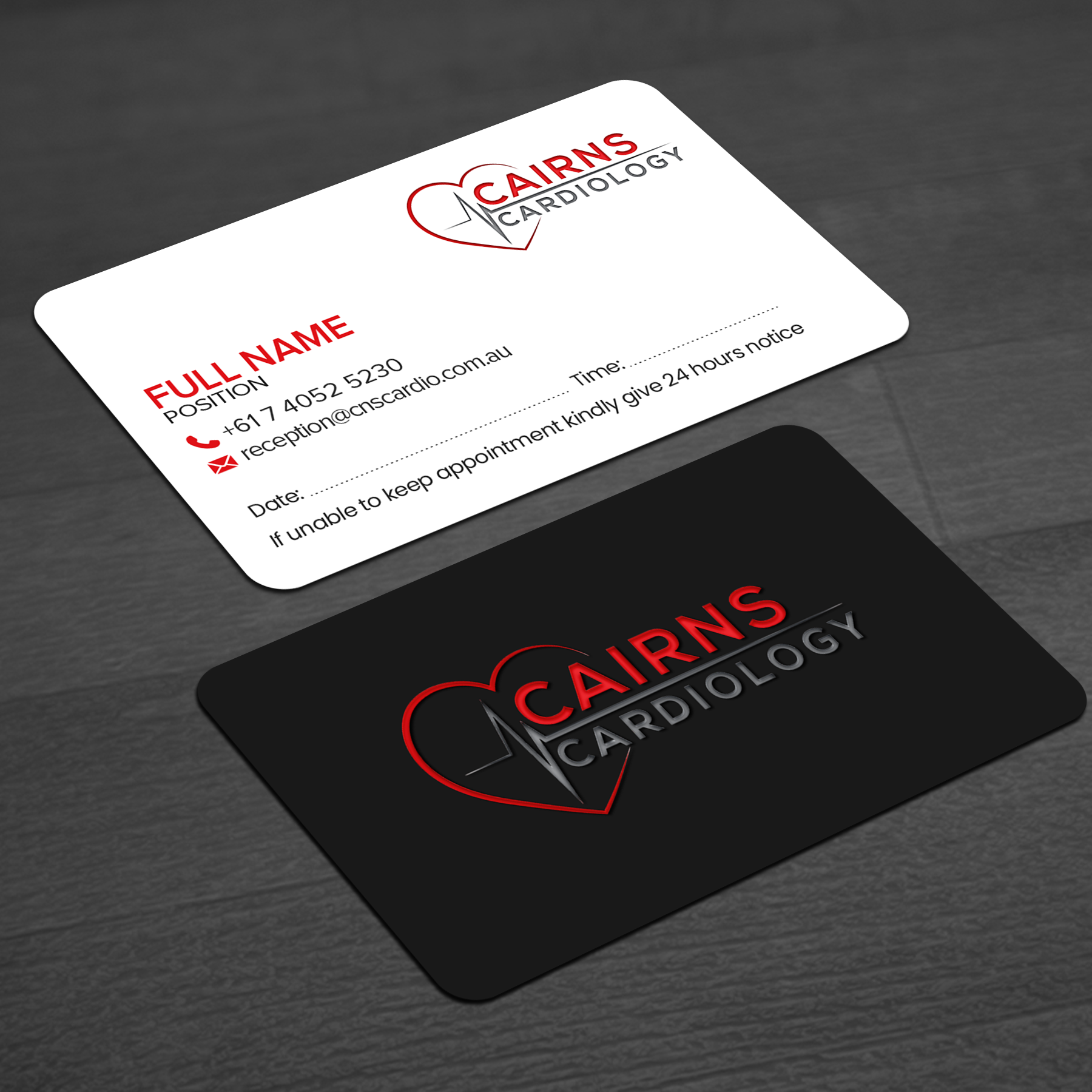 Diseño de Tarjeta de Presentación por WellDesign para Cairns Cardiology | Diseño #34621154
