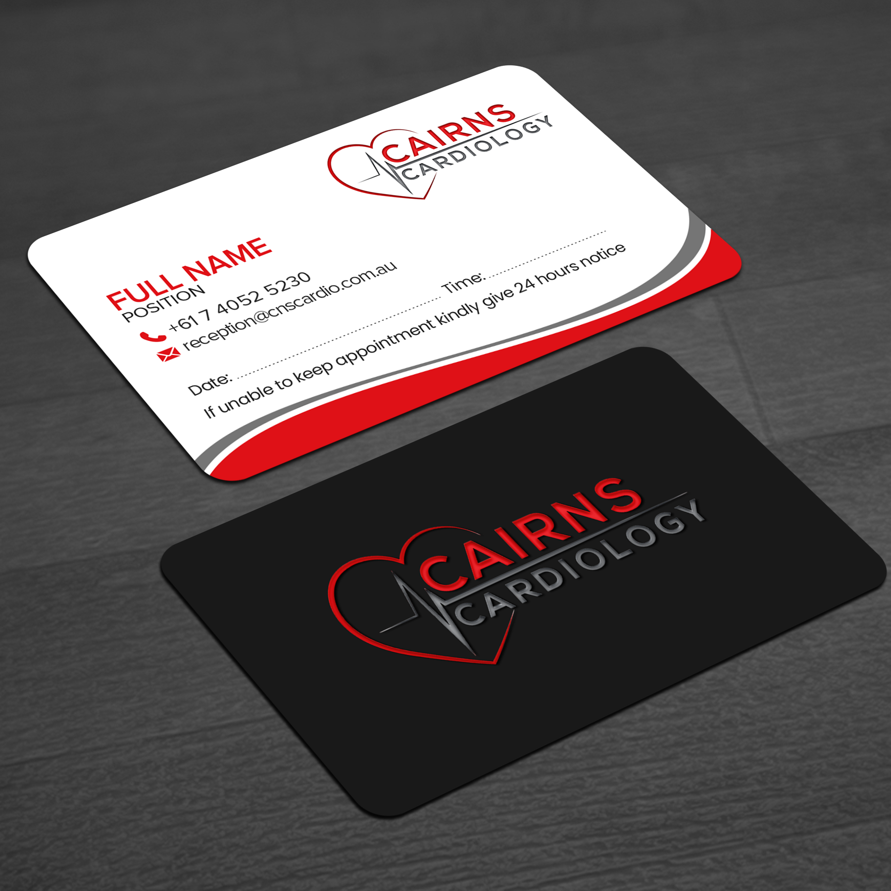Diseño de Tarjeta de Presentación por WellDesign para Cairns Cardiology | Diseño #34621155
