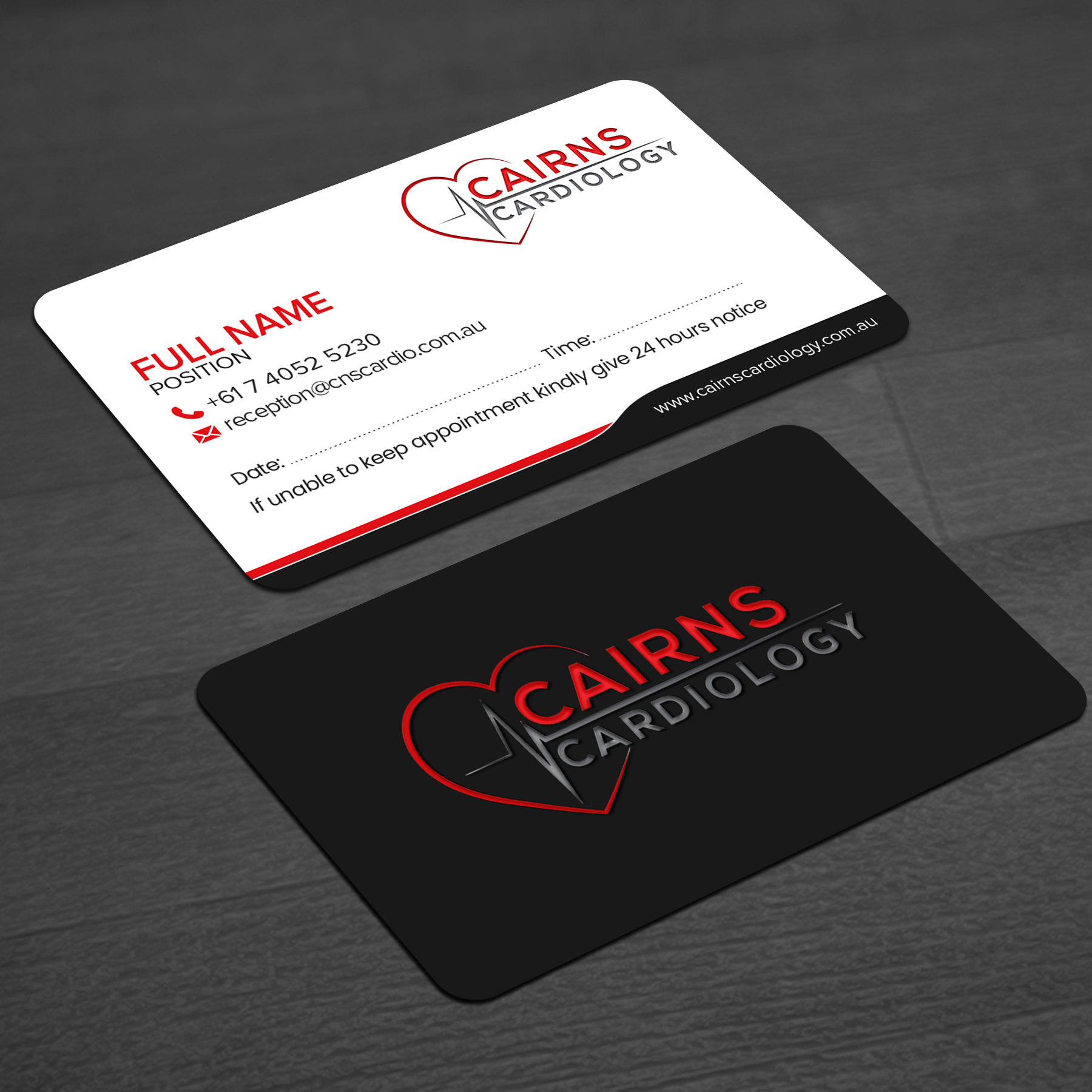 Diseño de Tarjeta de Presentación por WellDesign para Cairns Cardiology | Diseño #34621156