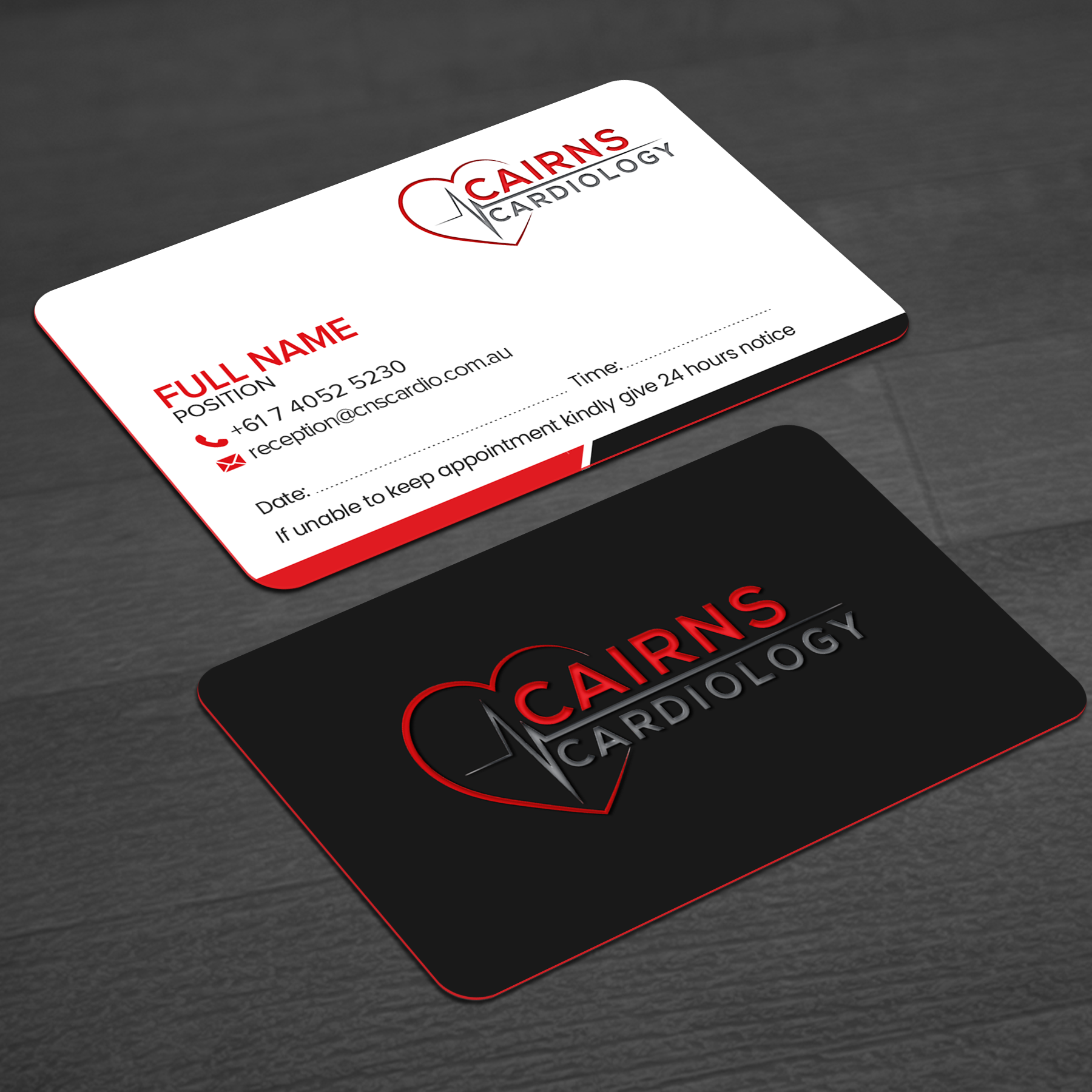 Diseño de Tarjeta de Presentación por WellDesign para Cairns Cardiology | Diseño #34621157