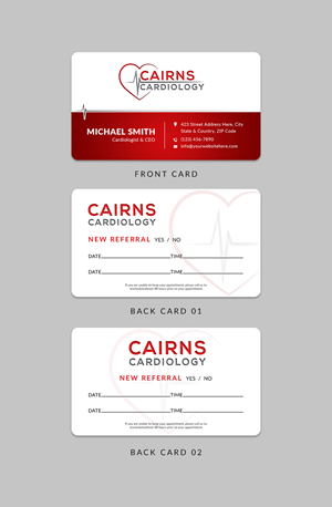 Business Card Design by Sun Moon Graphic Designer for Cairns Cardiology | Design #34715363