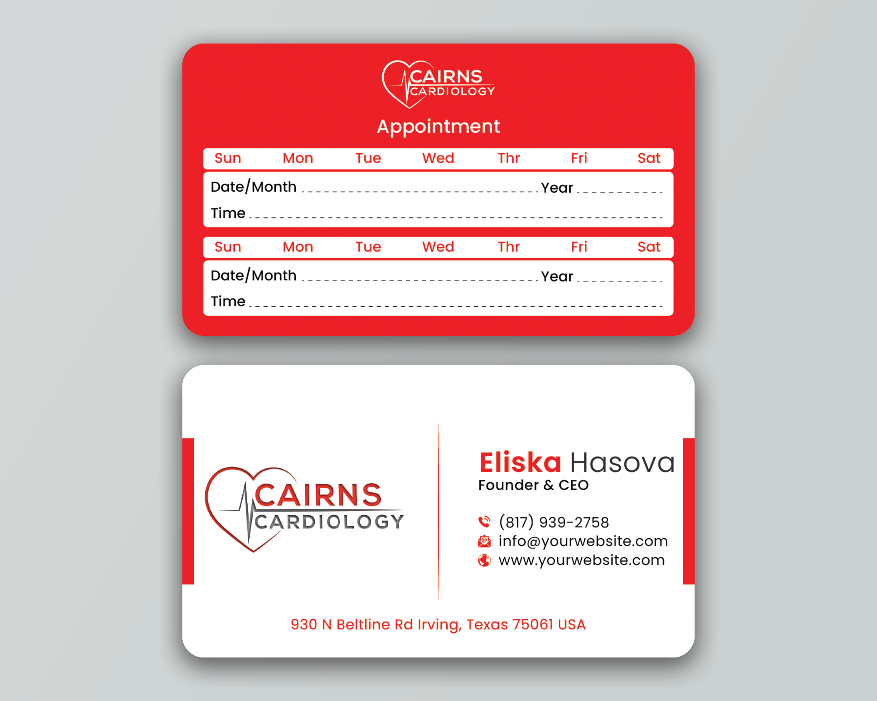 Diseño de Tarjeta de Presentación por DesignerShahadat para Cairns Cardiology | Diseño #34600763