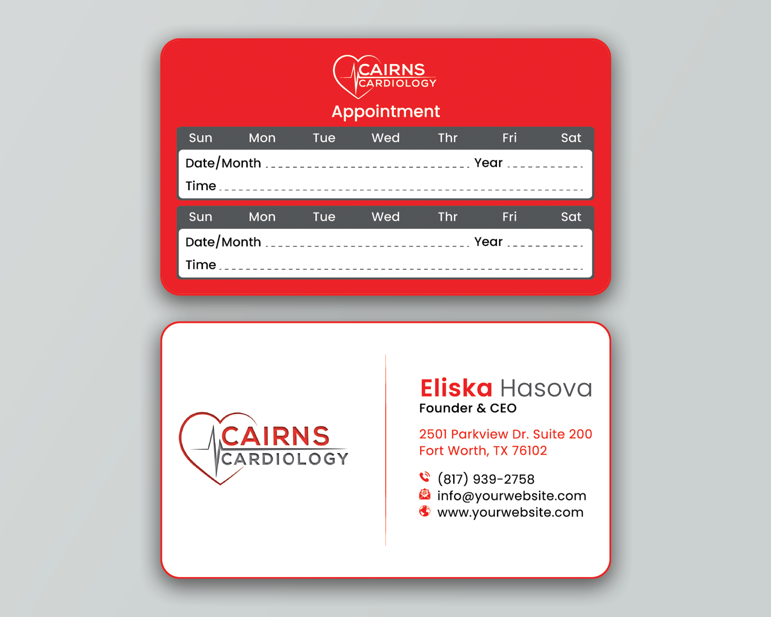 Diseño de Tarjeta de Presentación por DesignerShahadat para Cairns Cardiology | Diseño #34621973