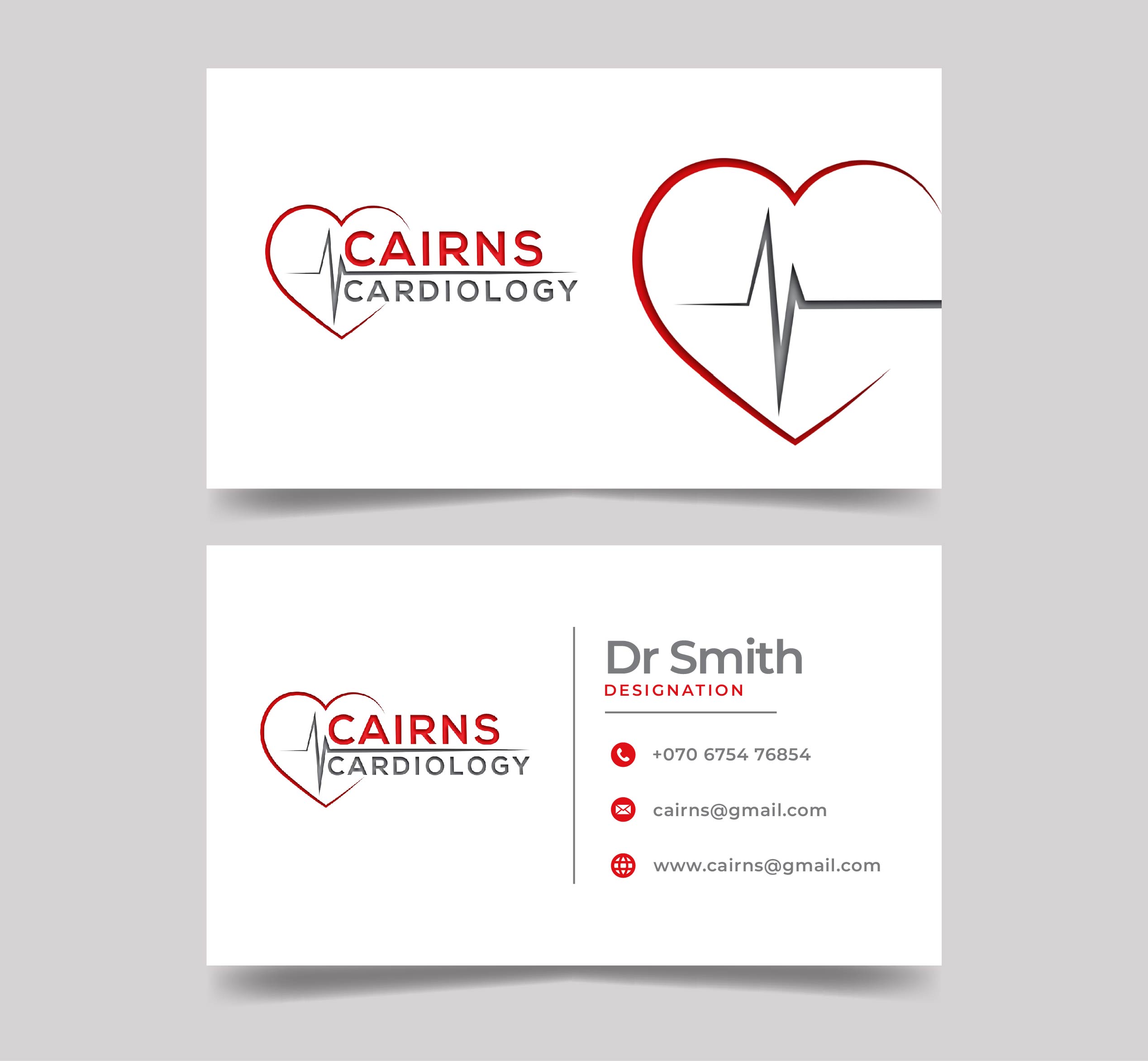 Diseño de Tarjeta de Presentación por GraphVibes para Cairns Cardiology | Diseño #34578297