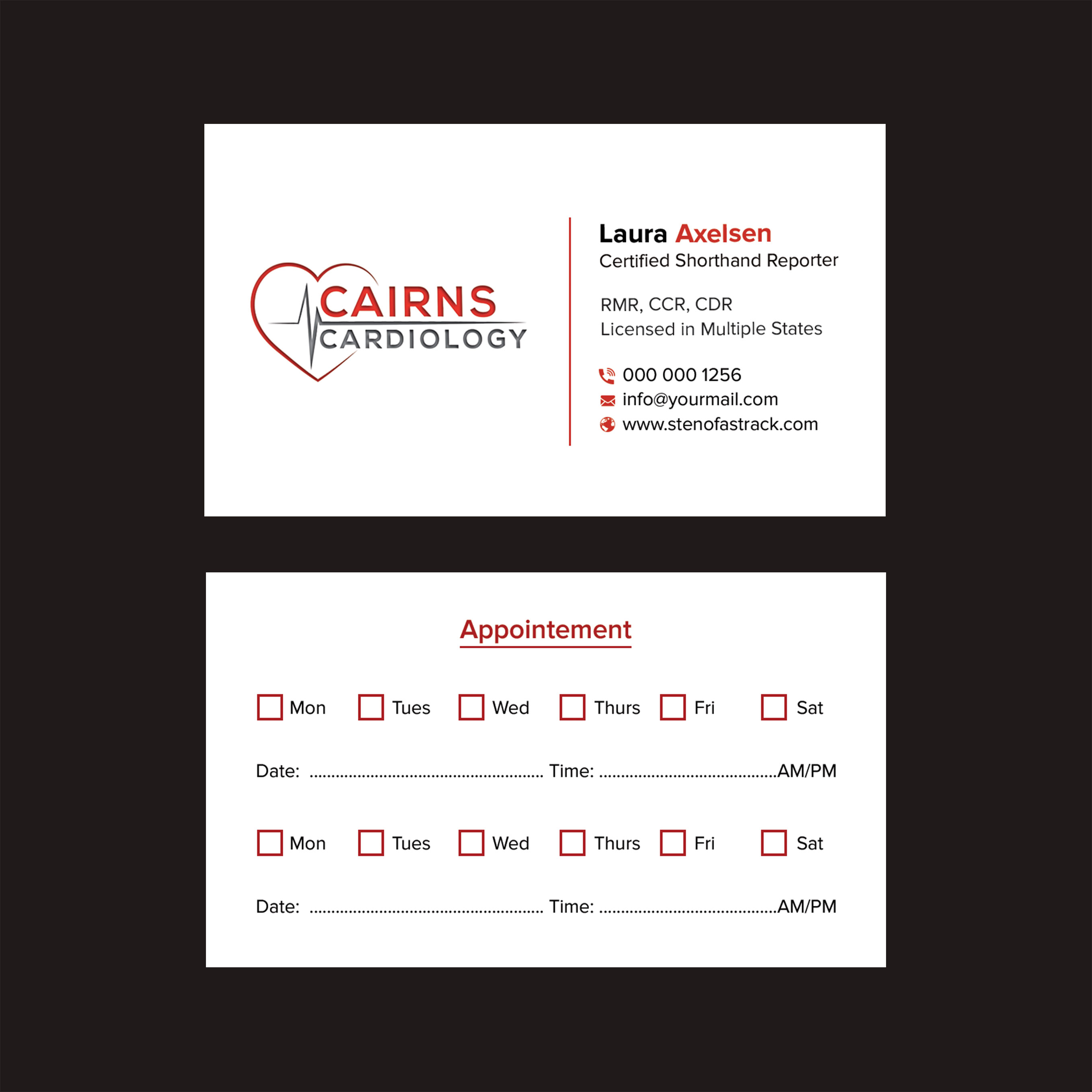 Business Card Design by Rupa123 for Cairns Cardiology | Design #34584199